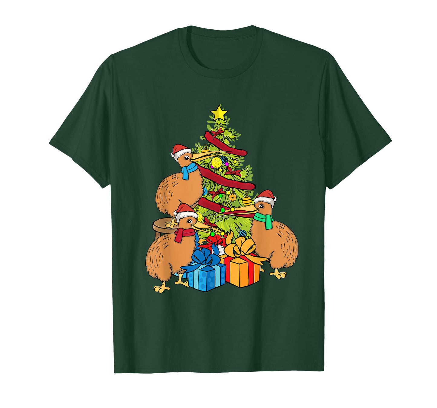 Kiwi Bird Lover Kids Christmas Tree New Zealand Kiwi T-Shirt