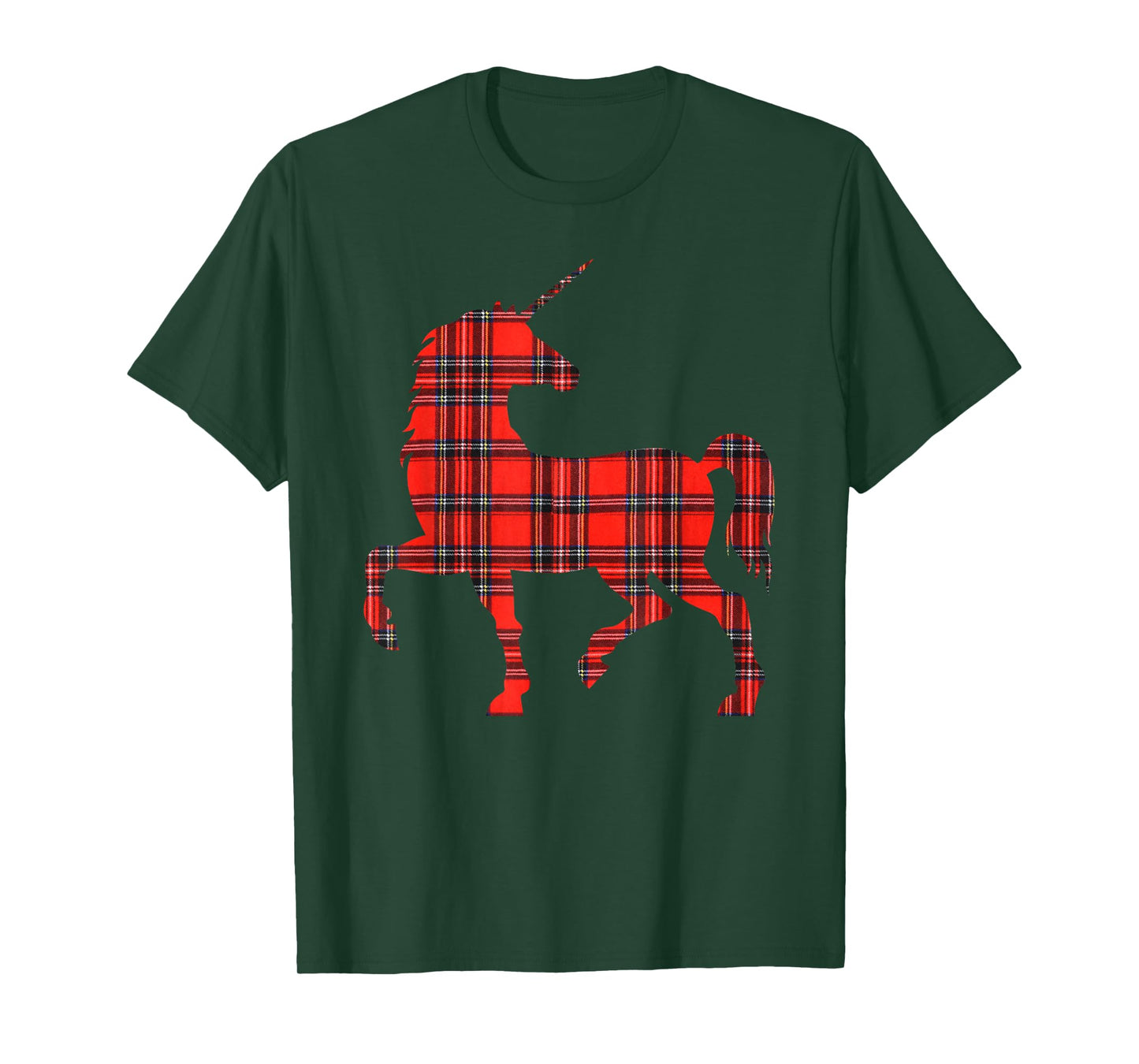 Stewart Plaid Unicorn Scottish Pride Tartan T-Shirt T-Shirt