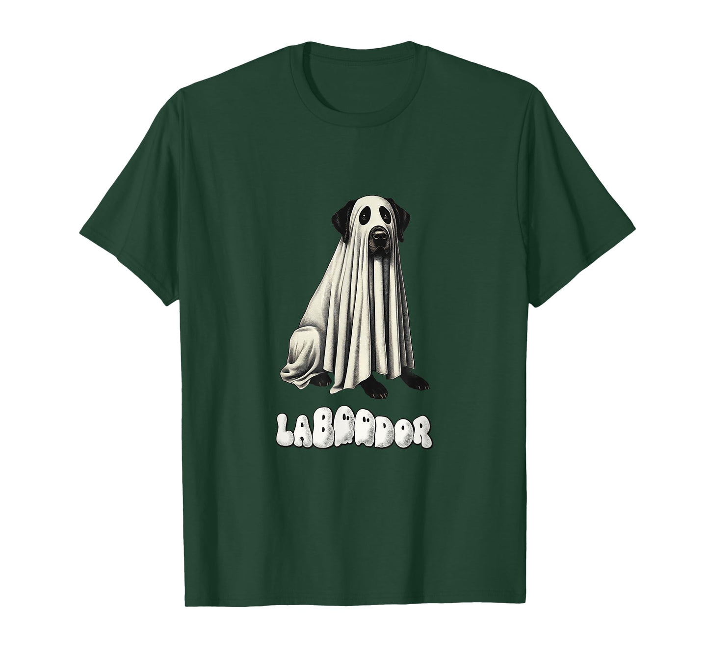 Cute Black Labrador Retriever Halloween Ghost, LaBOOdor, Lab T-Shirt
