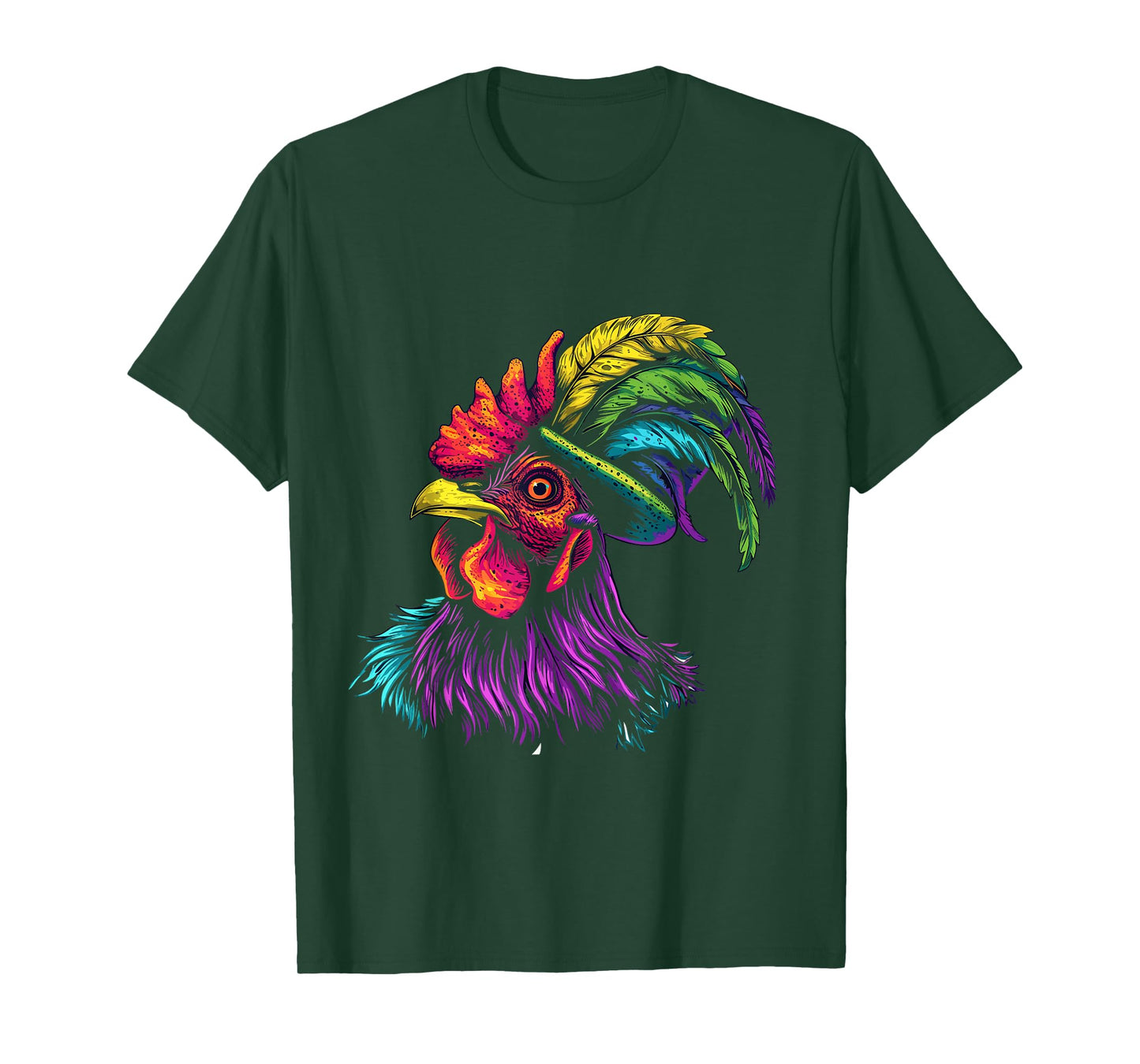 Funny Jester Chicken Beads Mardi Gras Farming Men Women Kids T-Shirt