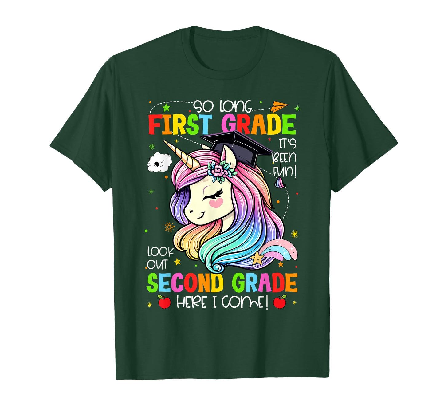 So Long 1st Grade It's Been Fun Look Out 2nd Grade Unicorn T-Shirt