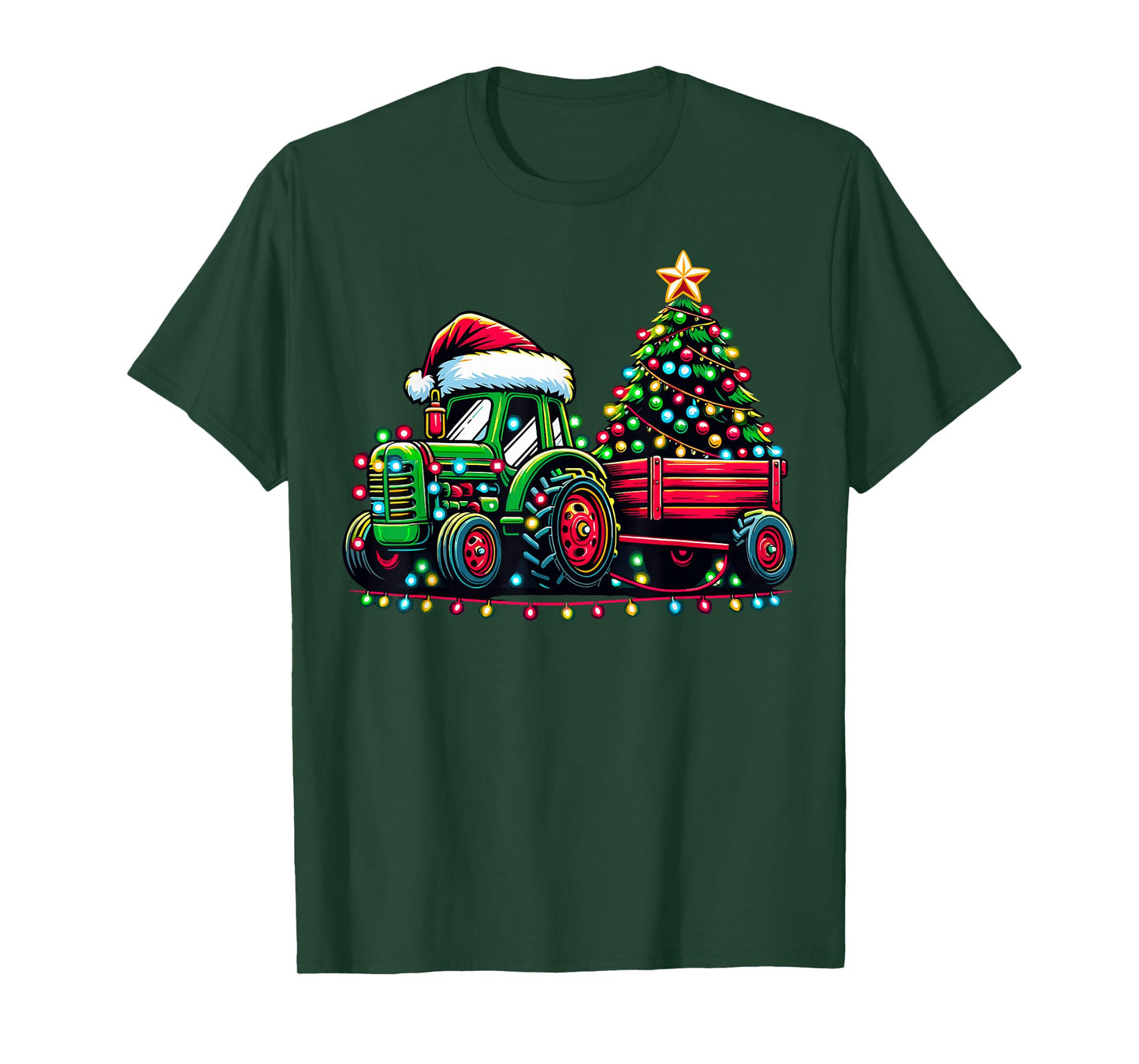 Christmas Tractor Boys Santa Xmas Farm Truck T-Shirt