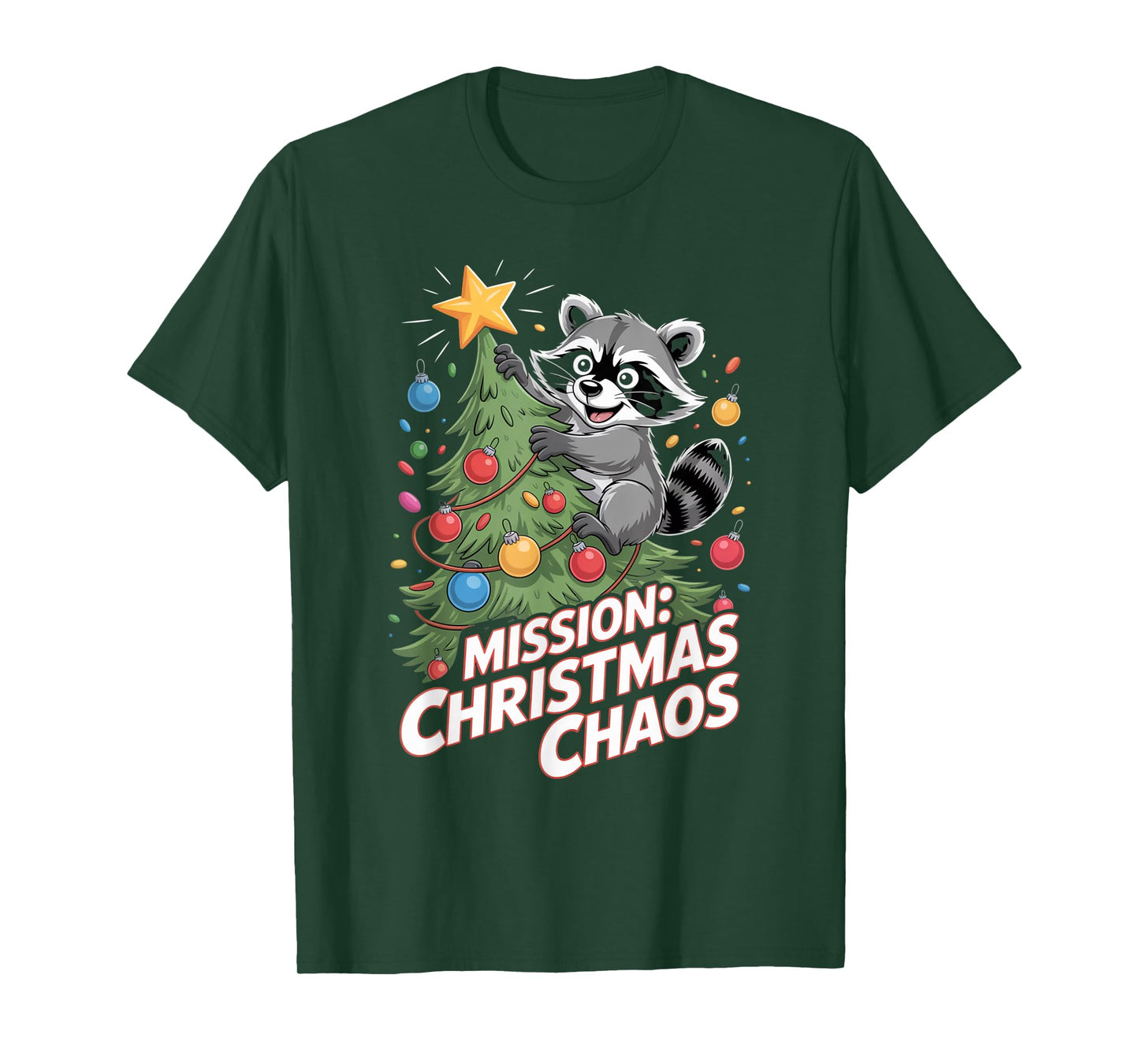 Funny Raccoon Christmas Trash Panda Xmas T-Shirt