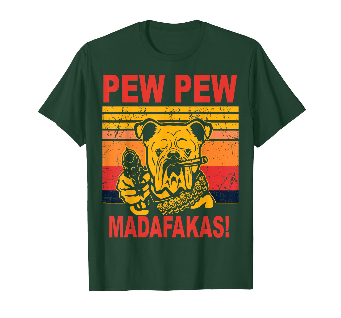 Pew Pew Madafakas Tee Novelty Funny Dog Vintage Humor Gift T-Shirt for Men Women