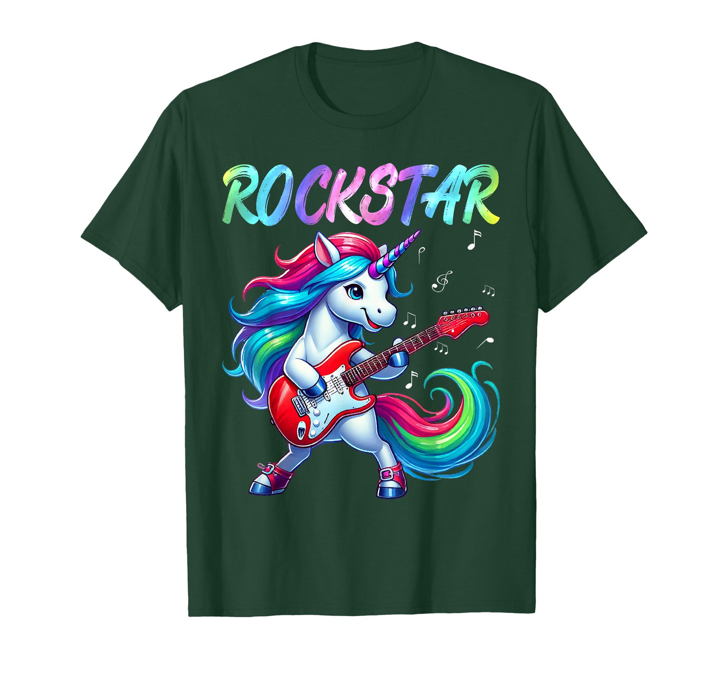 Unicorn Rock Star Guitar Rockin' Music Singer T-Shirt