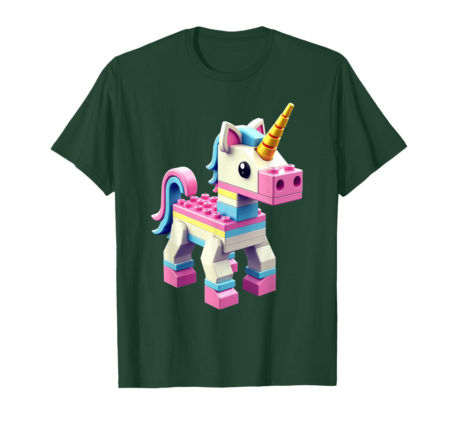 Master Builder Bricks Blocks Play Toys Unicorn T-Shirt