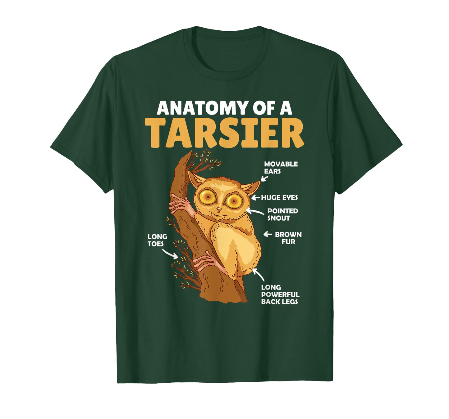 Cute Tarsier Anatomy Of A Tarsier Explanation T-Shirt