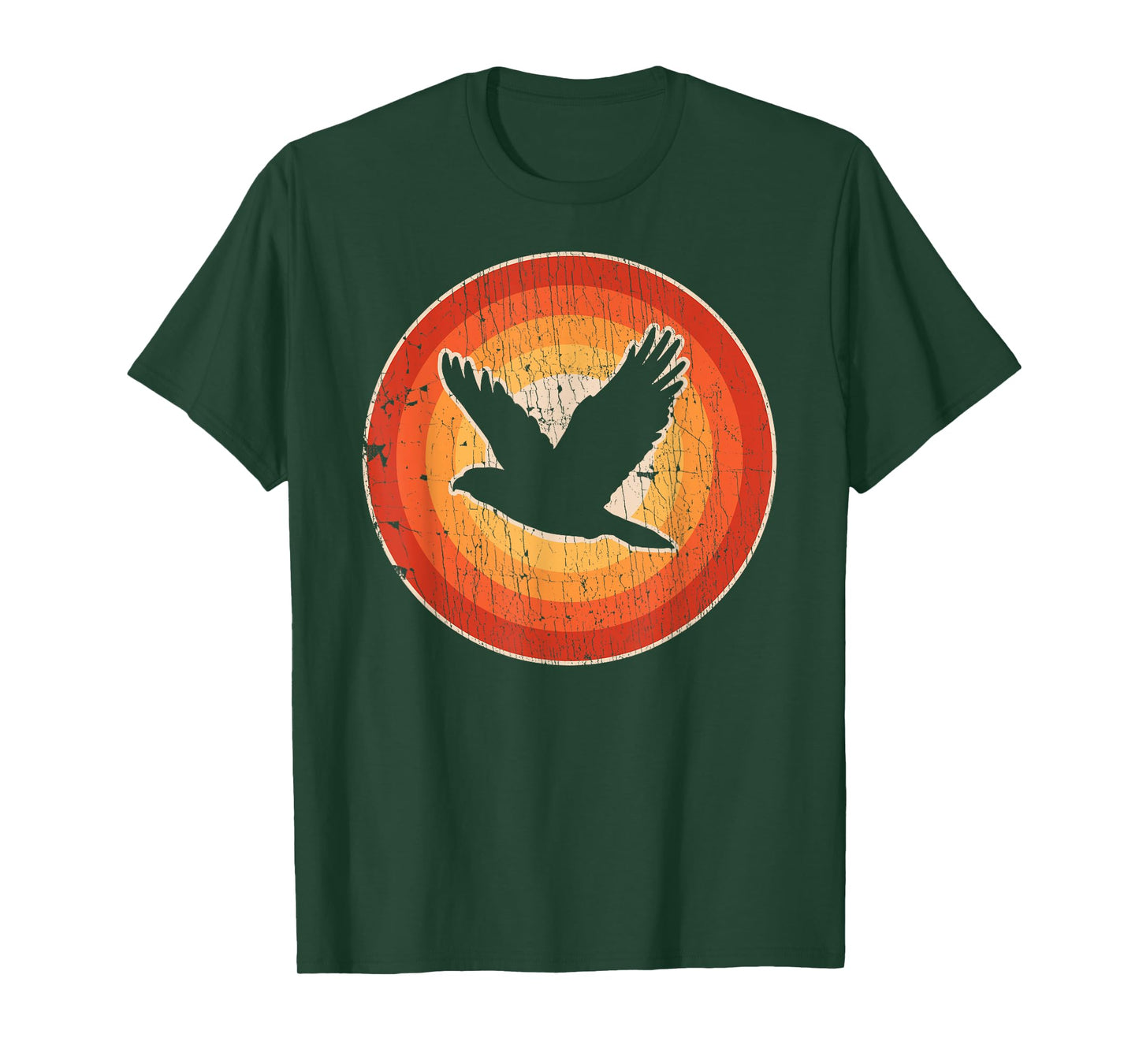 Falcon Retro Vintage 60s 70s Sunset Bird Lovers Men Women T-Shirt