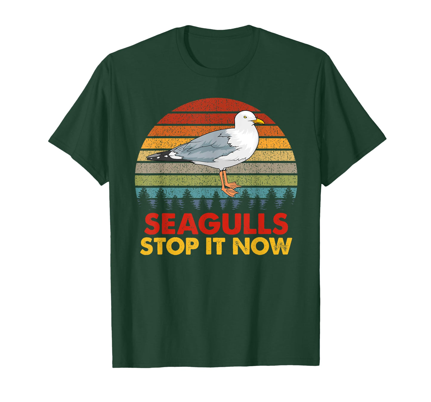 Seagulls Bird Lover Stop It Now Vintage Retro Funny Seagulls T-Shirt