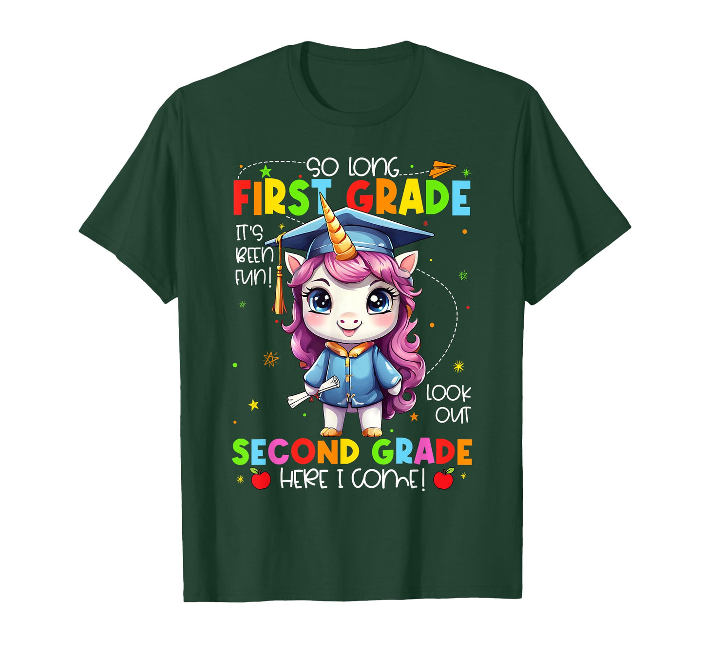 Unicorn So Long 1st Grade Graduation Last Day Of School T-Shirt