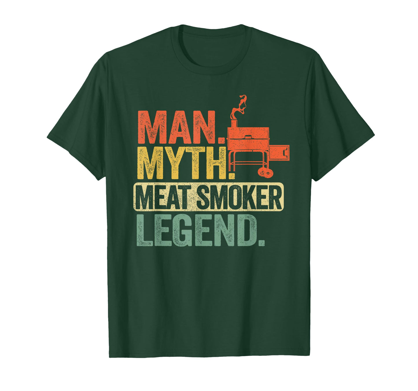 Man Myth Meat Smoker Legend Dad Grillfather BBQ Meat Smoking T-Shirt
