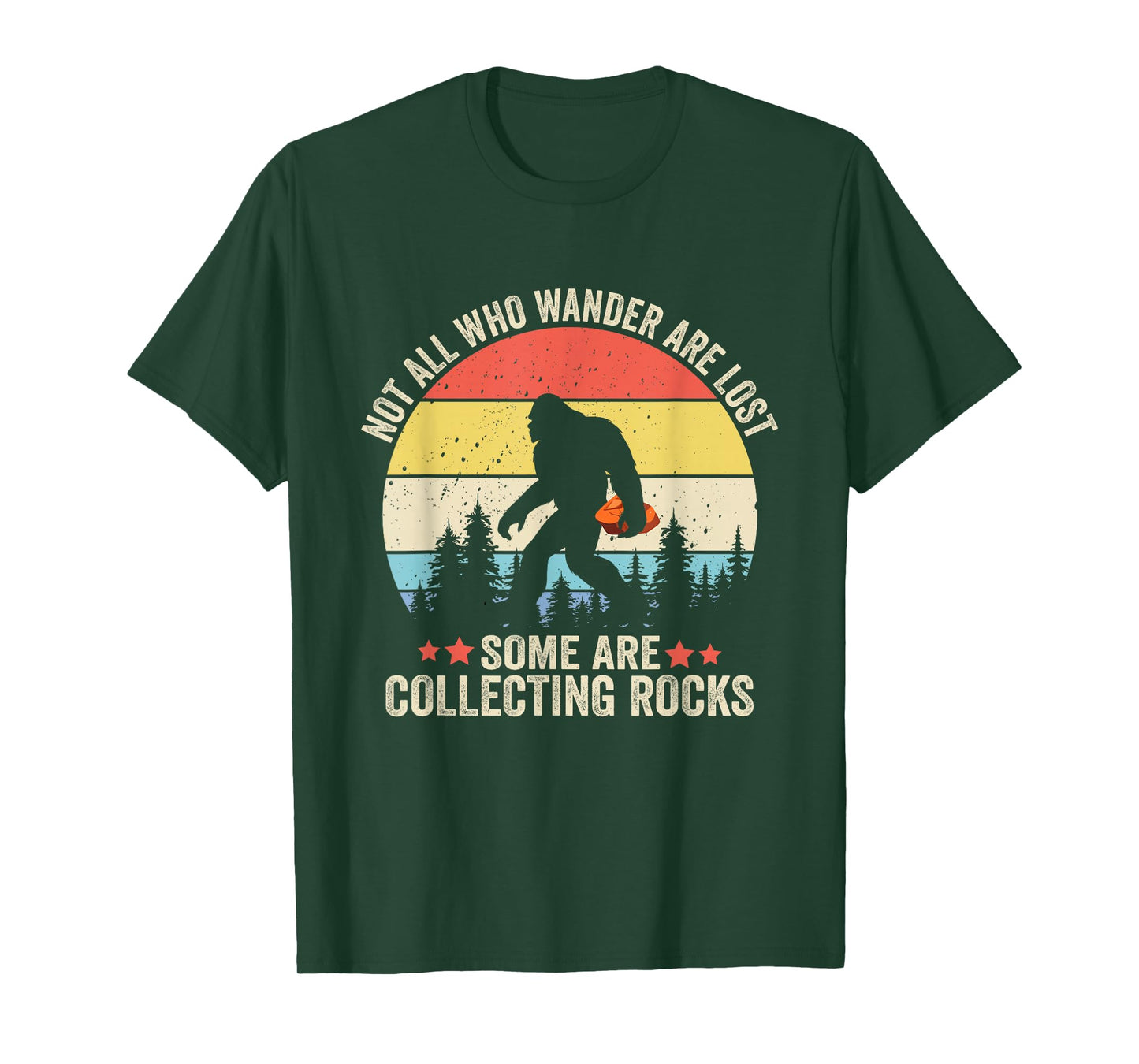 Rock Collector Bigfoot for Geologist Rockhound Geode Hunter T-Shirt