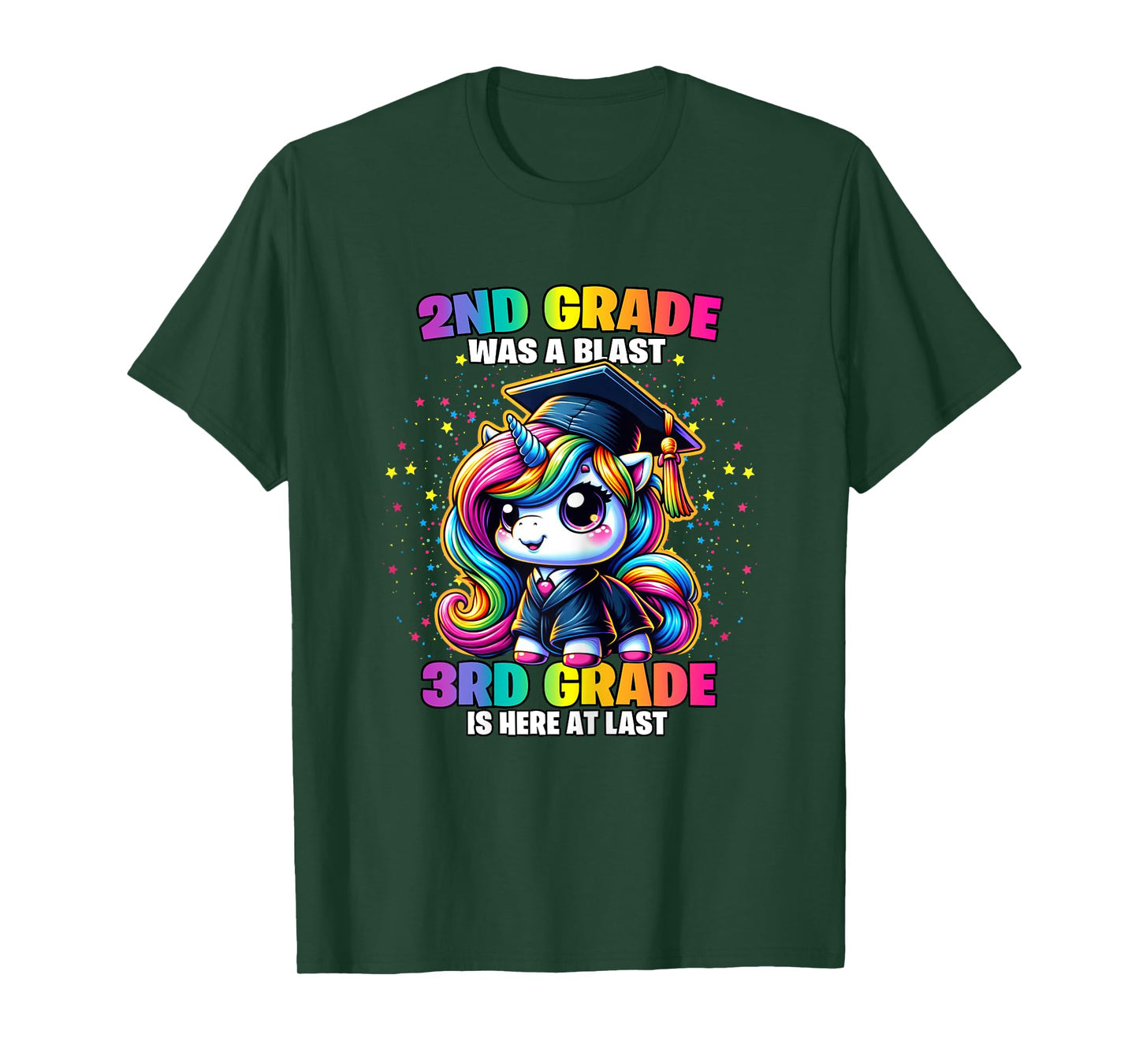Graduation 2nd Grade Was a Blast Unicorn Girls Grad Magical T-Shirt