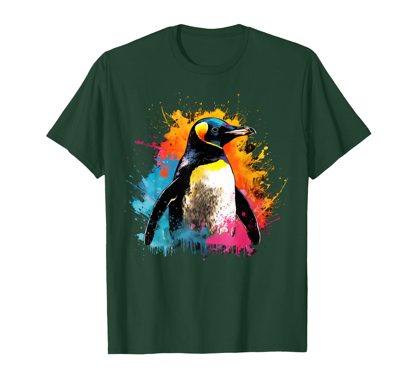 Artistic Colorful Pop Art painted Penguin T-Shirt