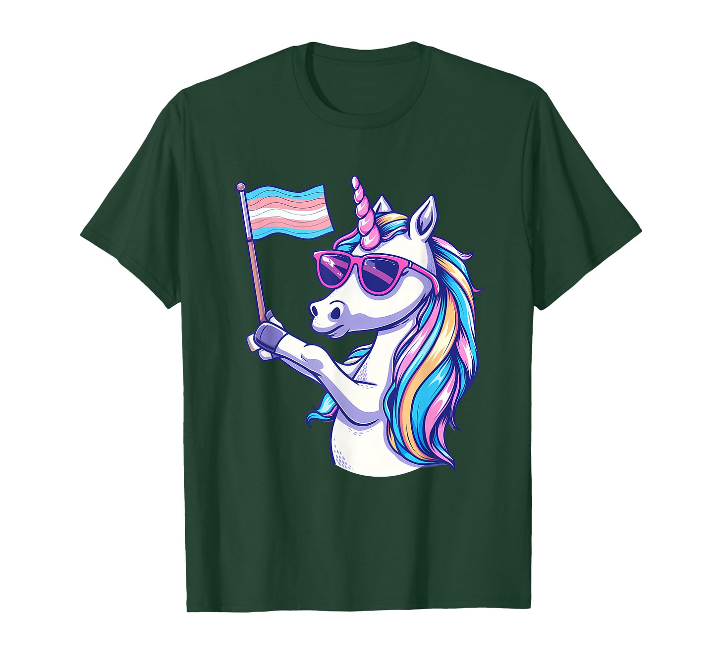 Transgender Unicorn LGBT Transsexual Flag Transsexuality T-Shirt