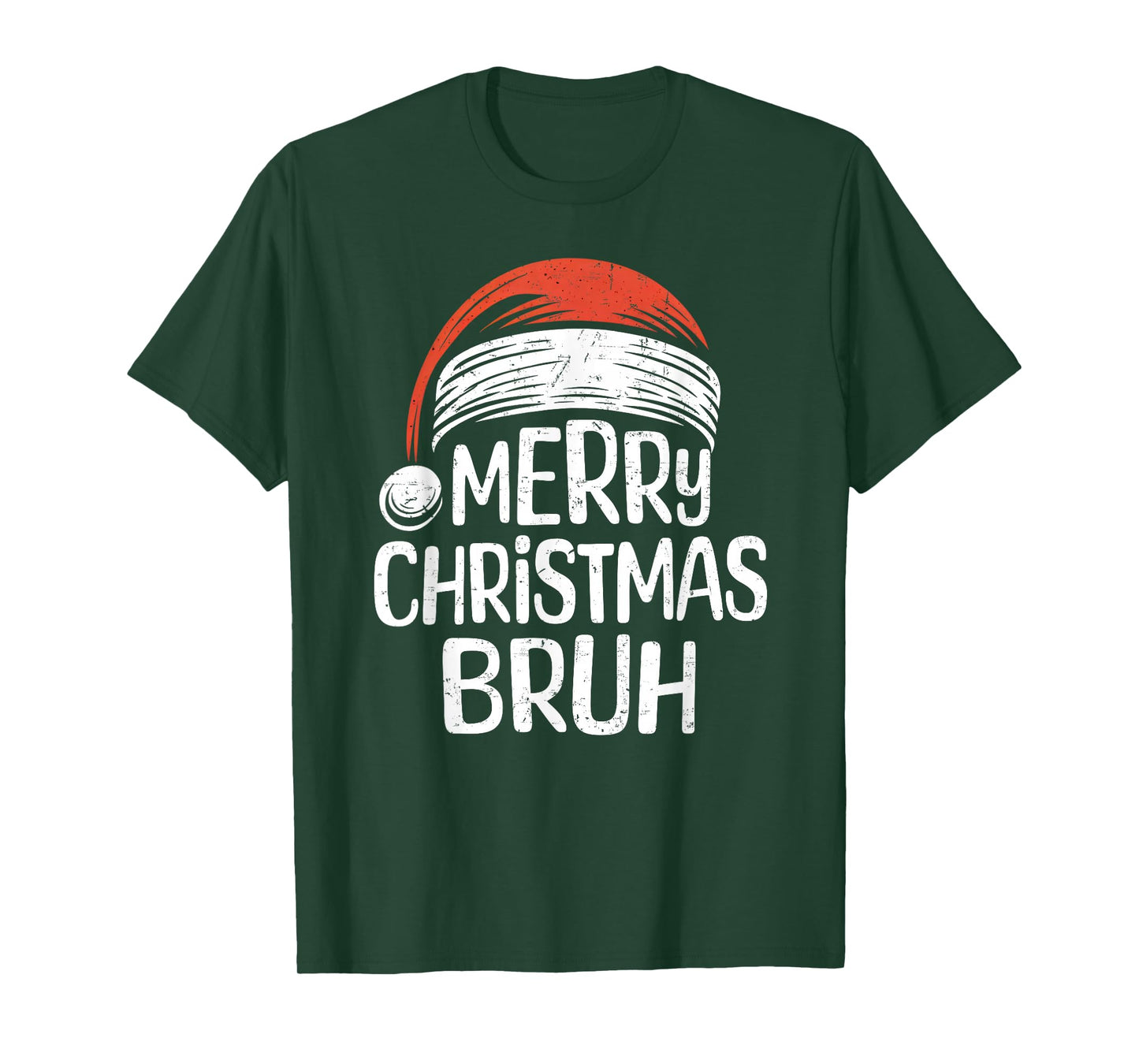 Merry Christmas Bruh Santa Meme Funny Saying for Boys Men T-Shirt