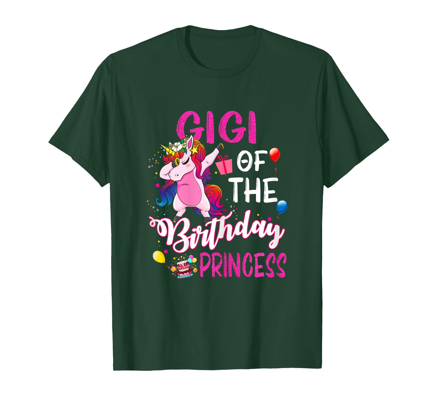 Gigi Of The Birthday Princess Unicorn Girl T-Shirt