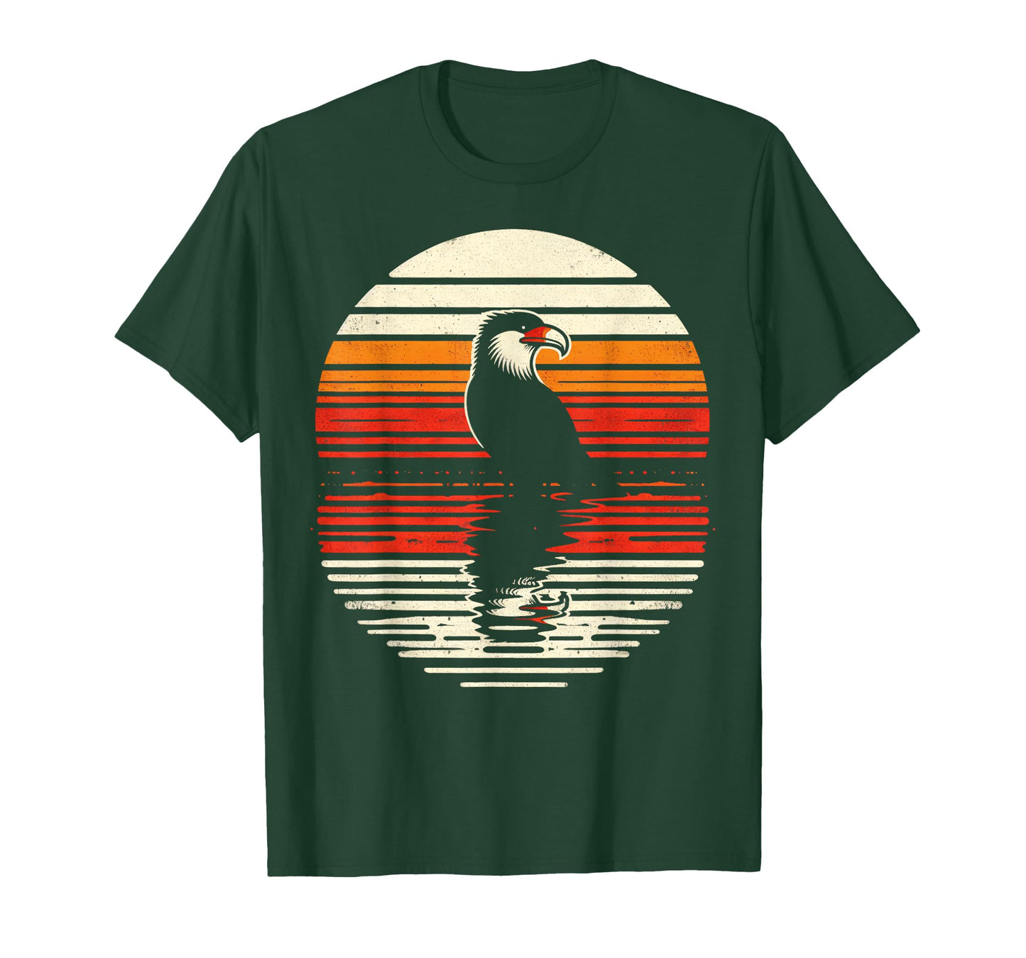 Caracara Bird Sunset Retro Style Safari Vintage 70s T-Shirt