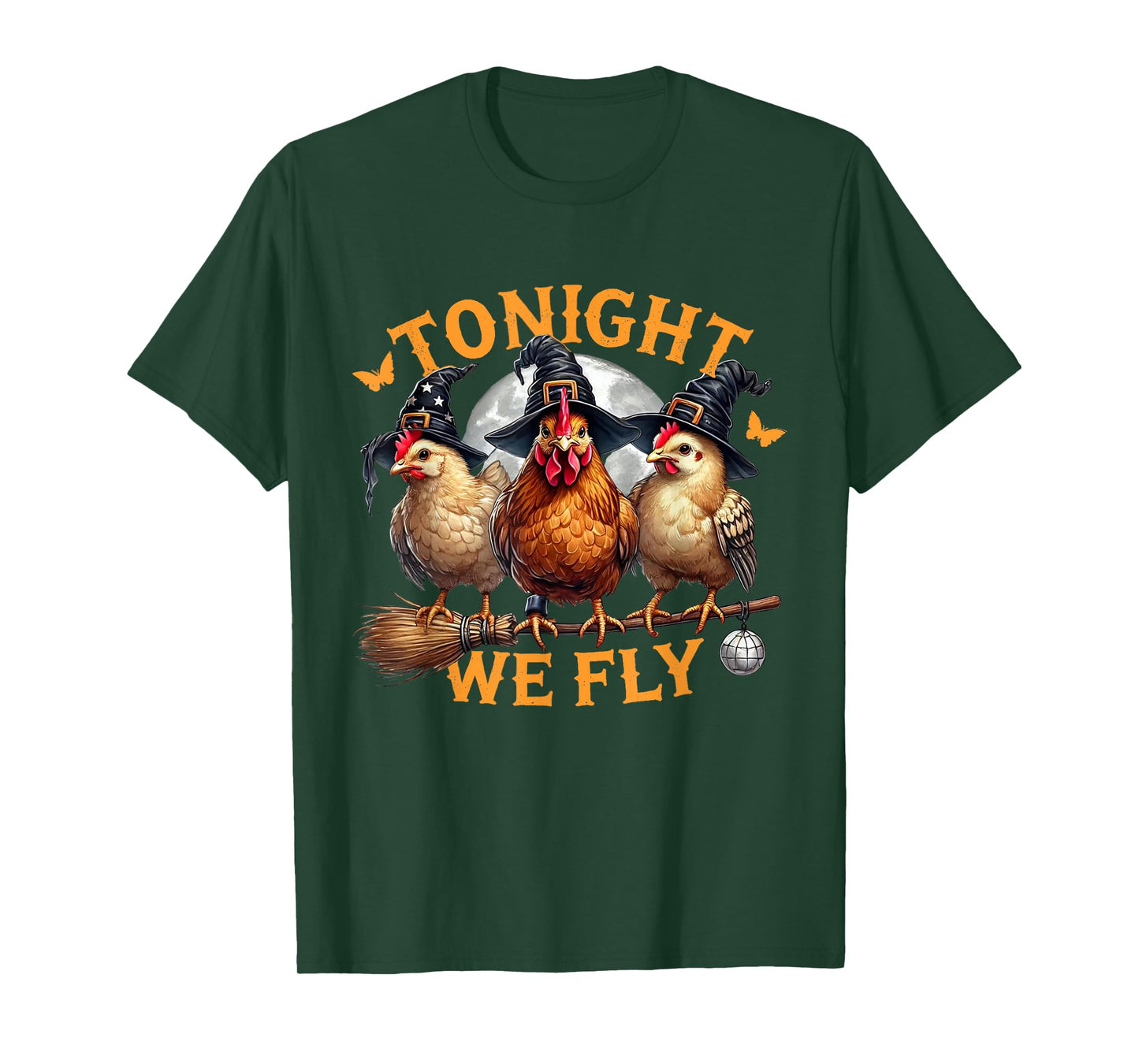 Tonight We Fly Funny Chicken Halloween Costume Spooky Season T-Shirt