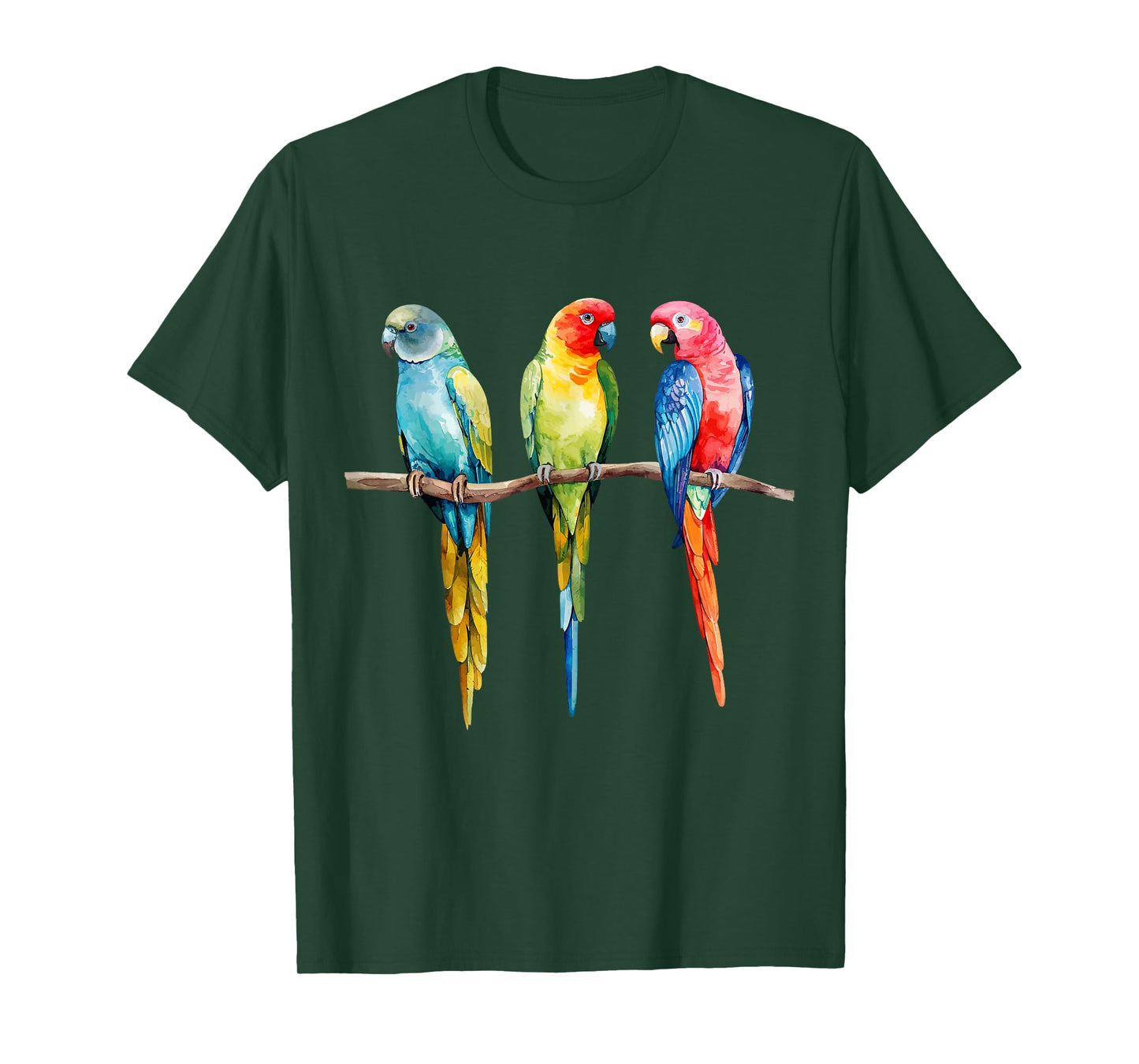 Colorful Parrot Watercolor T-Shirt