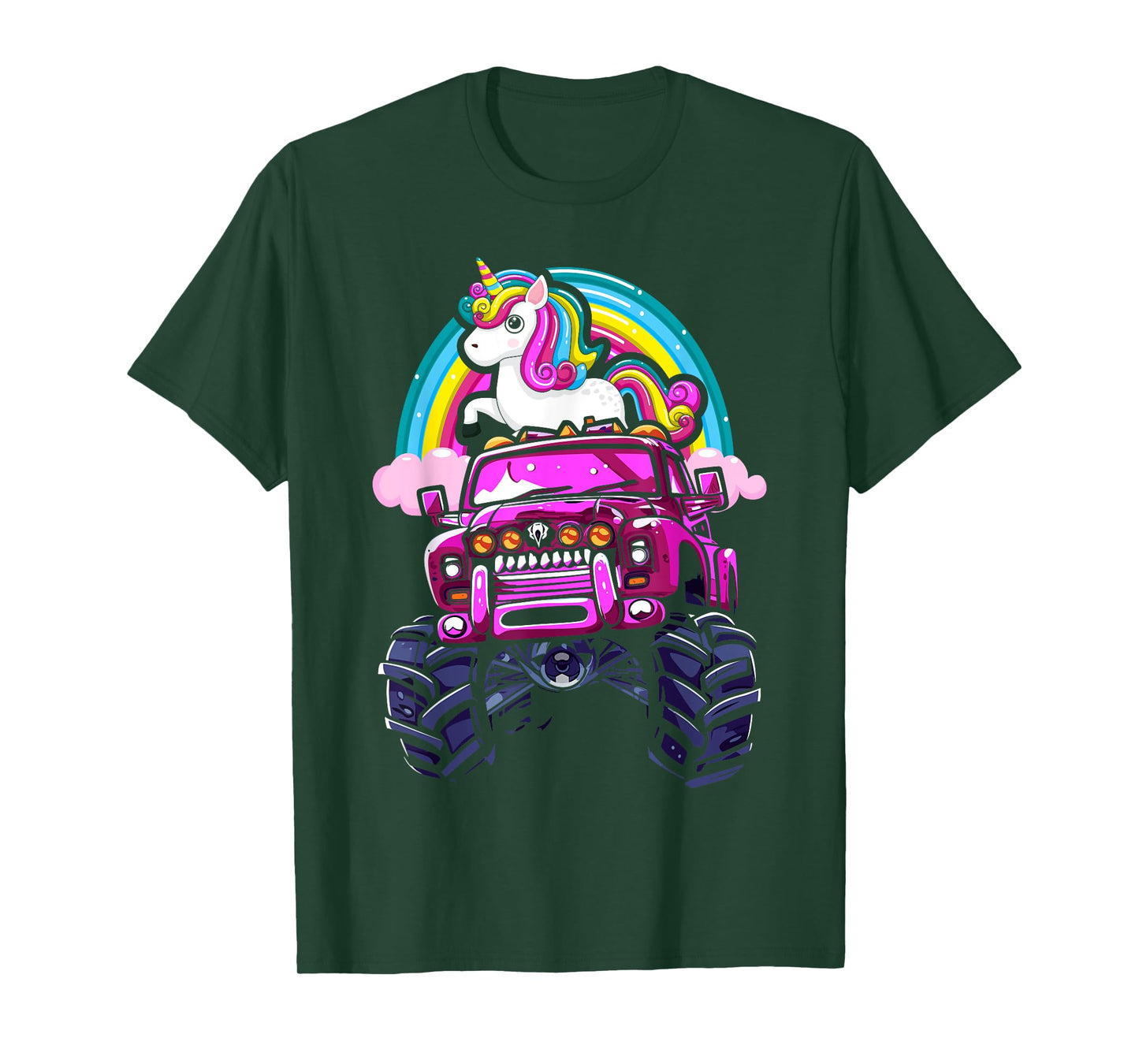 Monster Truck Unicorn Birthday Party Monster Truck Girl T-Shirt