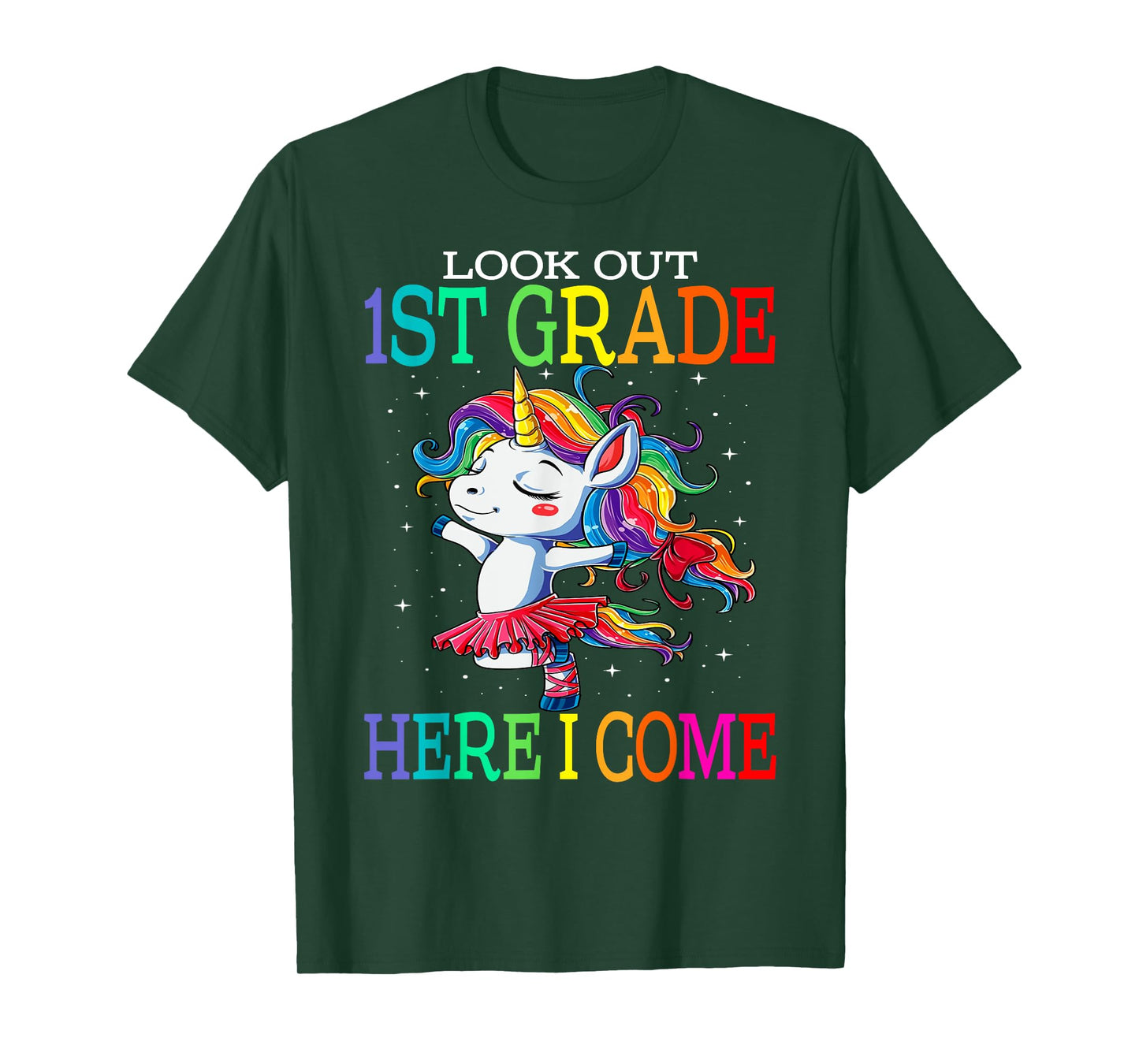 Kids Look Out 1st Grade Here I Come Unicorn T-Shirt
