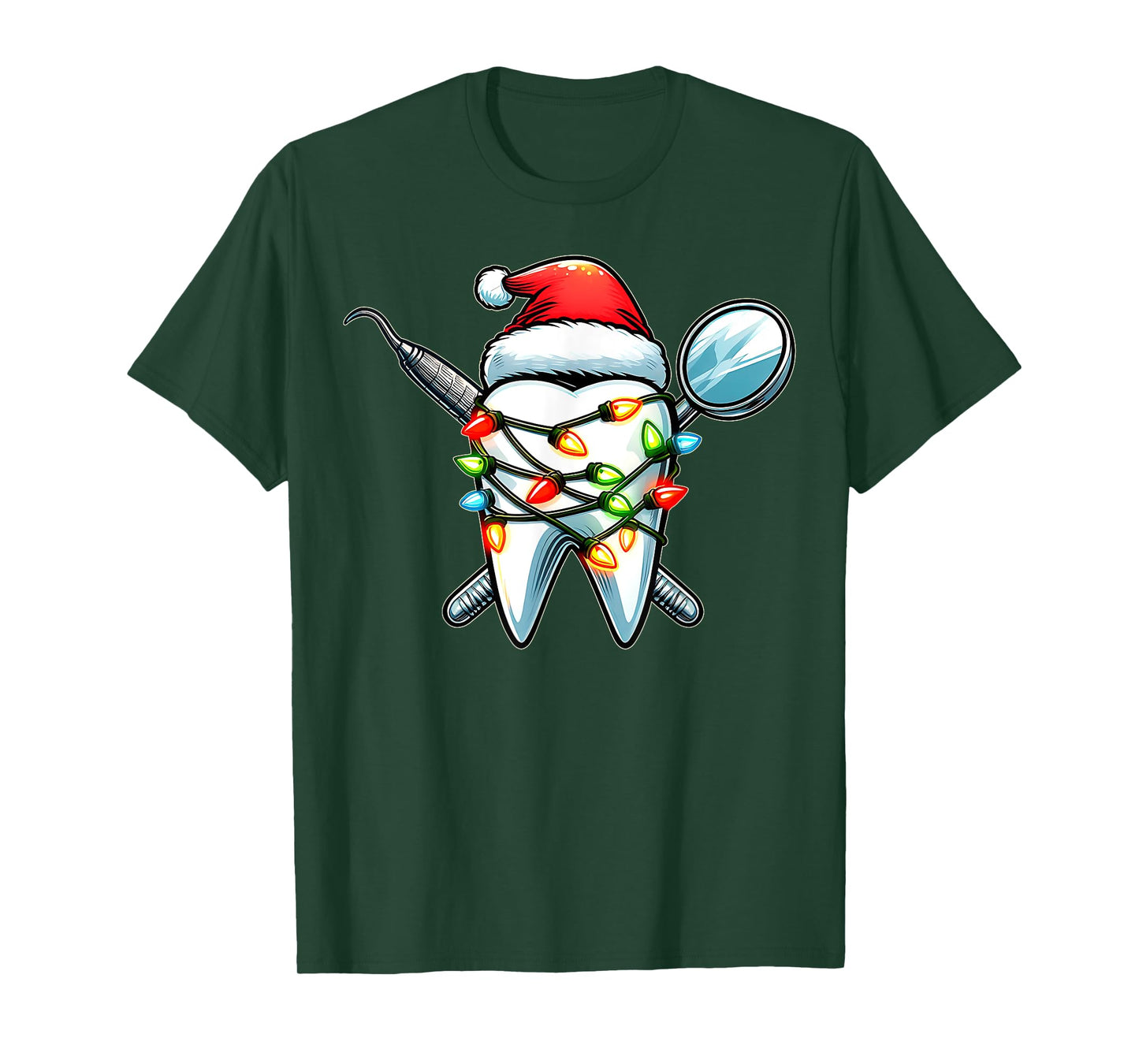 Dentist Dental Assistant Hygiene Christmas Hat Xmas T-Shirt