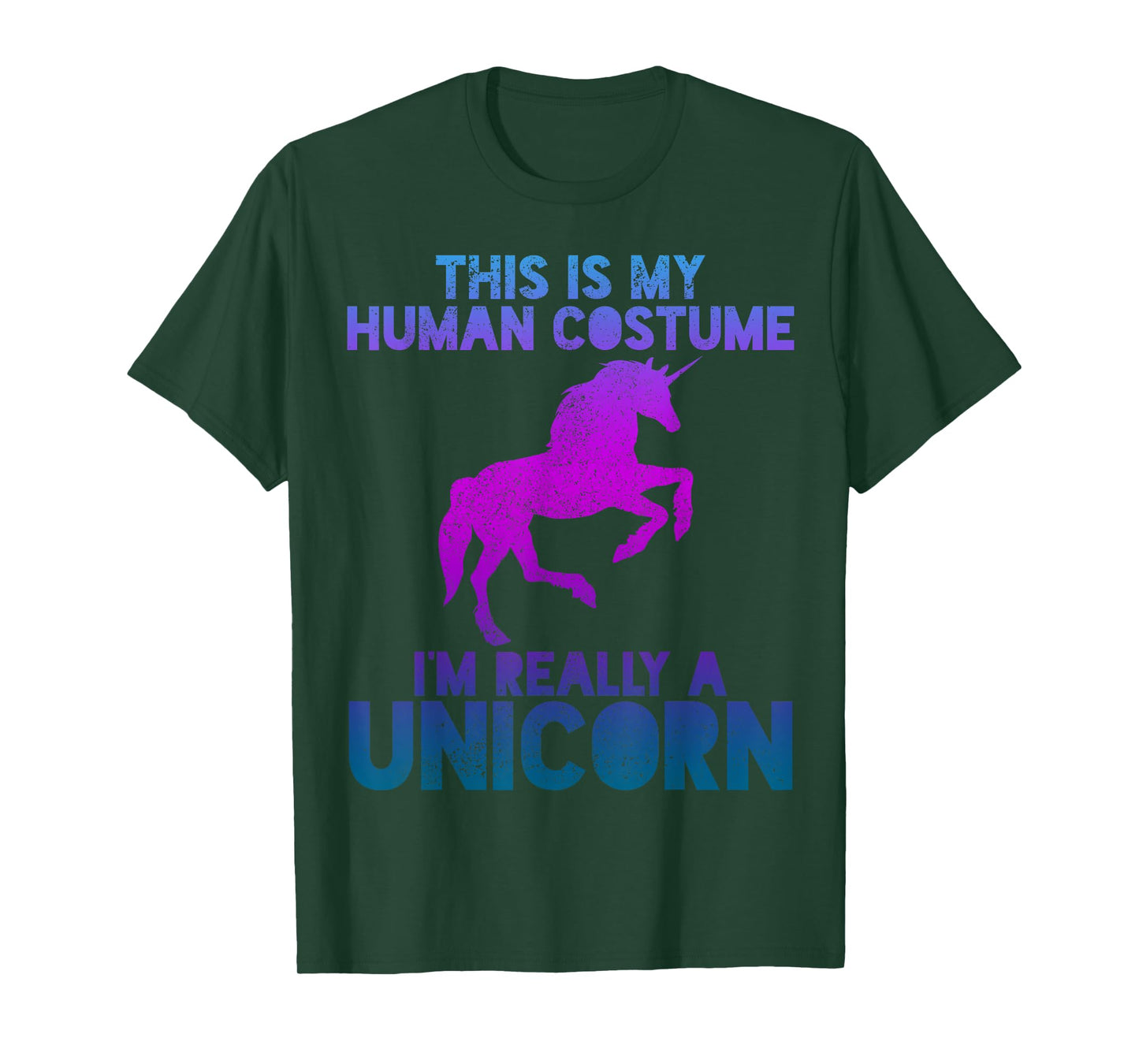 Unicorn Shirt - People Costume Saying Funny Halloween T-Shirt