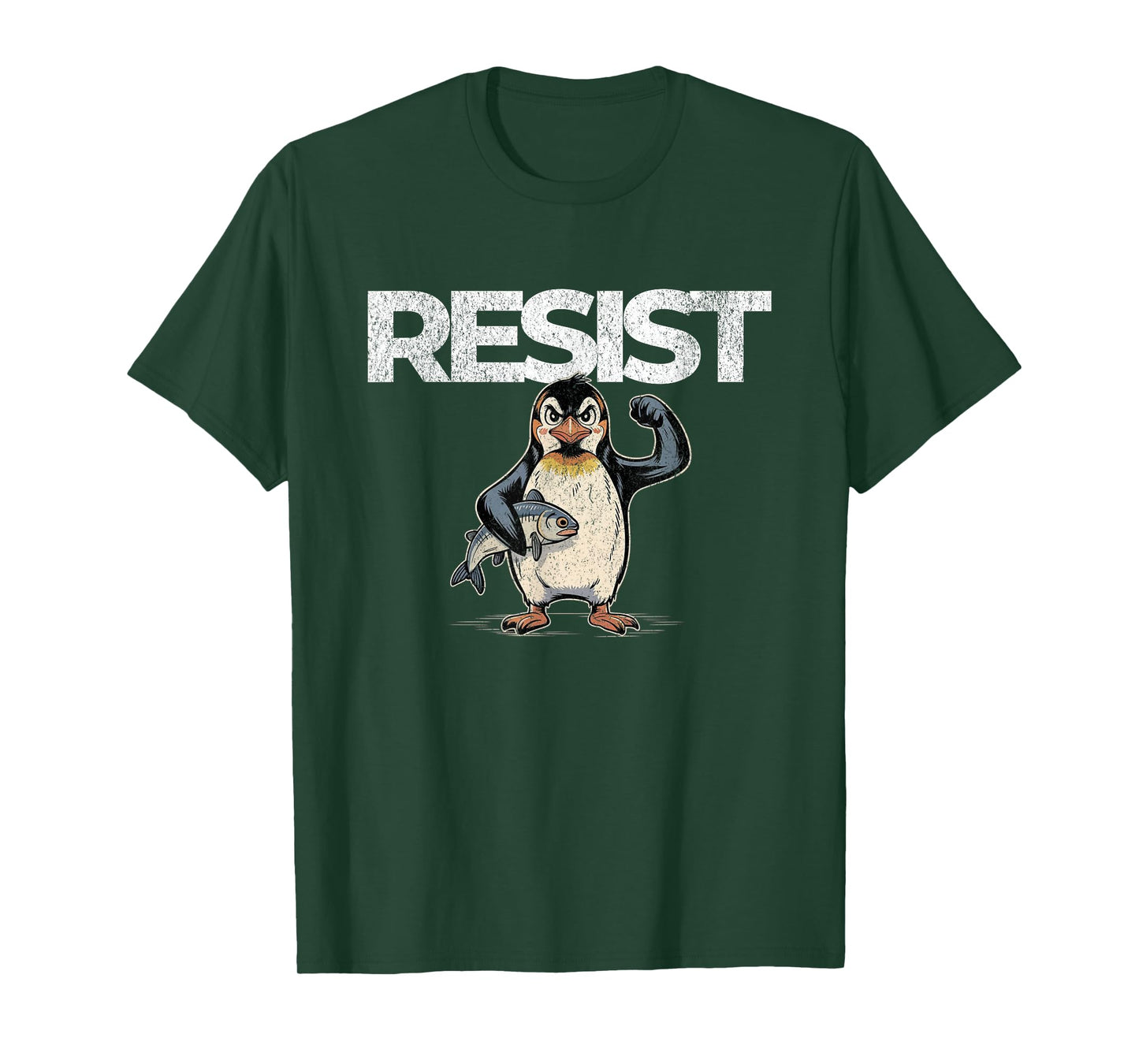 Resist Penguins Protest Against Tariffs Activism Graphic T-Shirt