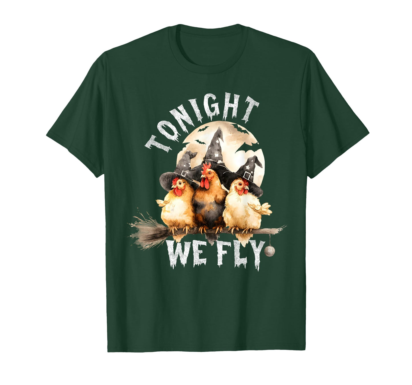 Tonight We Fly Funny Chicken Spooky Season Farm Halloween T-Shirt