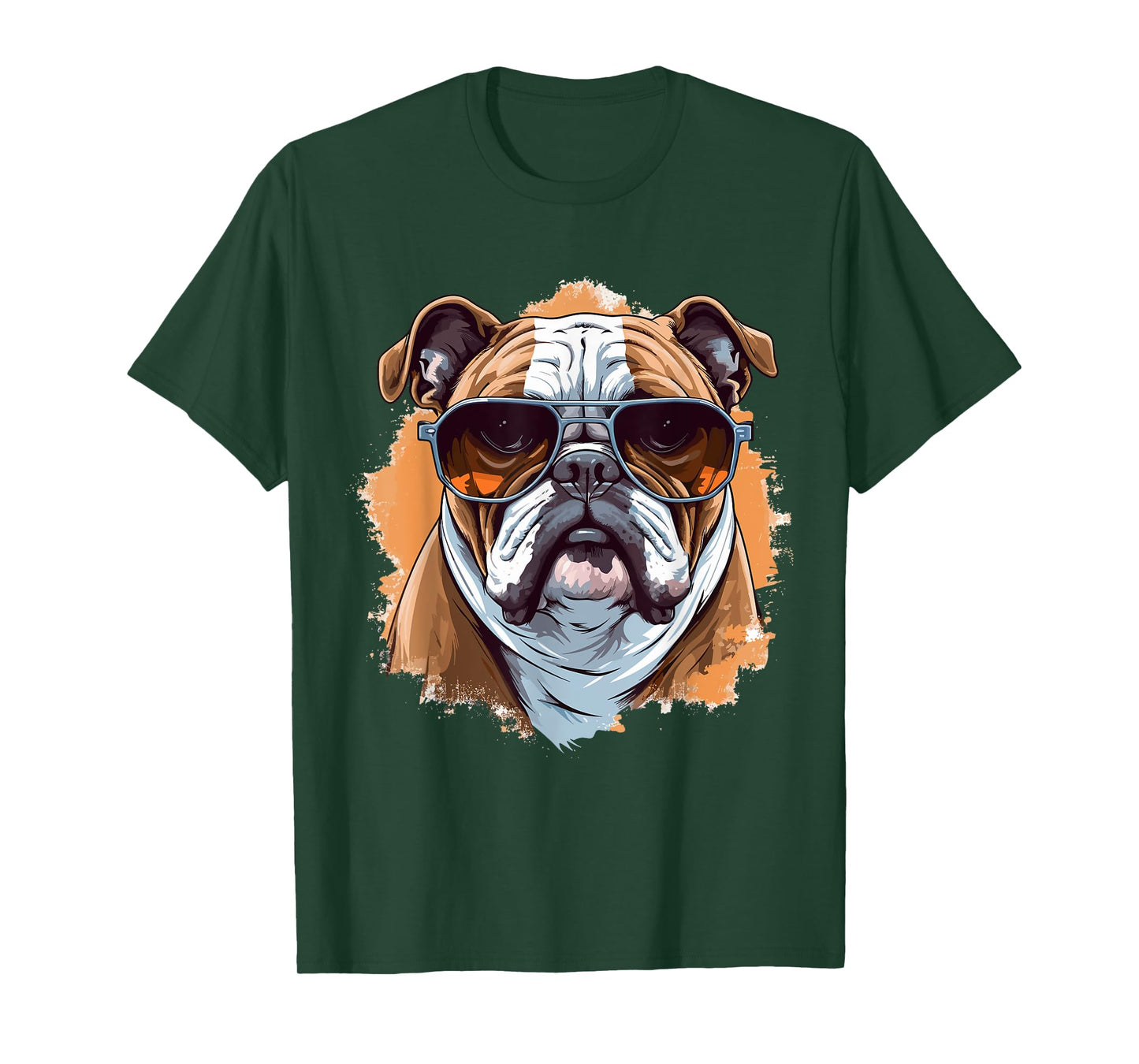 English Bulldog With Sunglasses T-Shirt for Men Women Girls Kids