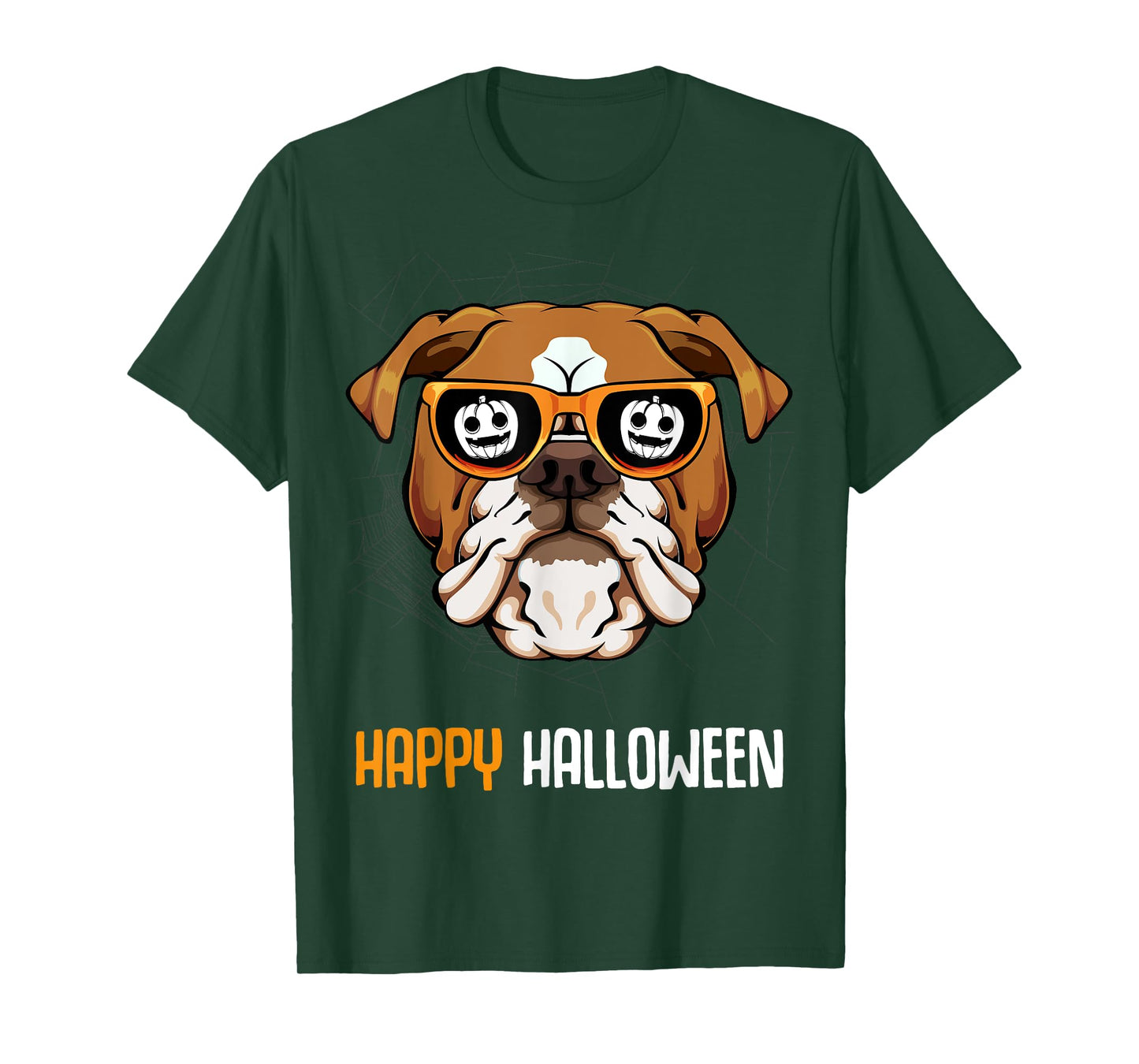 English Bulldog In Sunglasses Lazy Halloween Costume Dog Men Women Kids T-Shirt