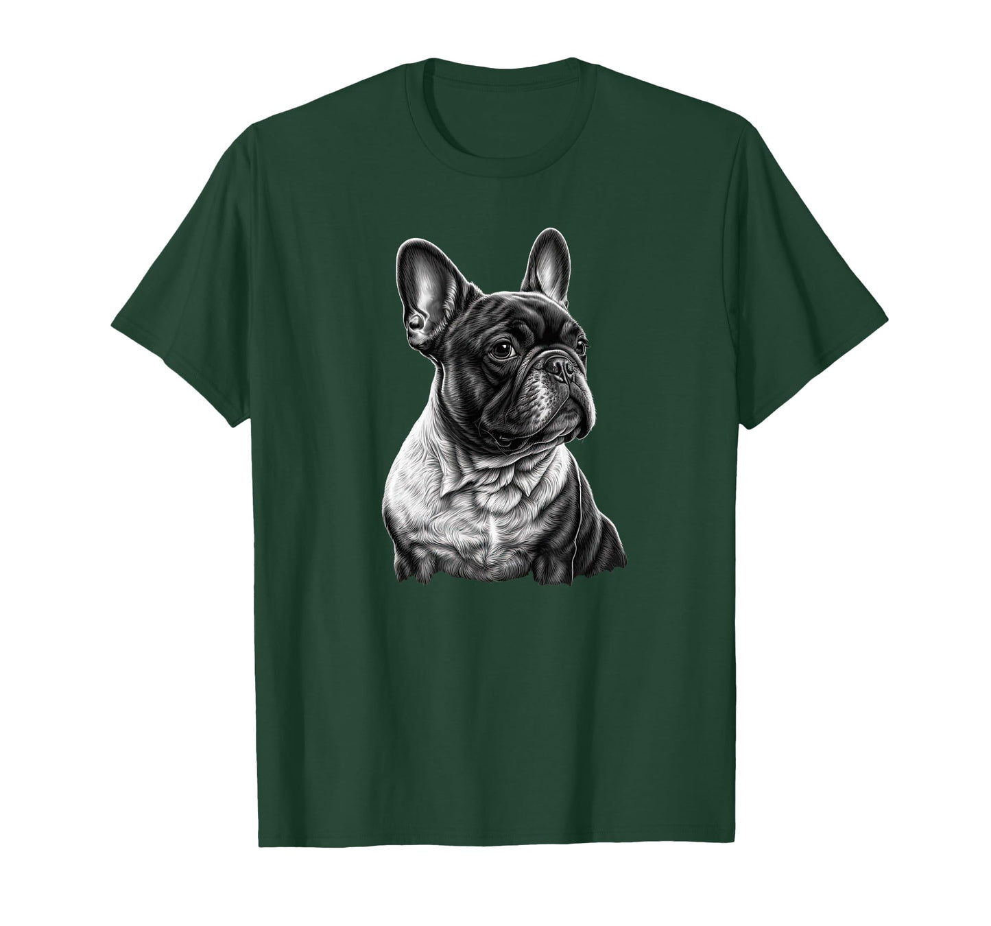 Funny French Bulldog Frenchie Black and White T-Shirt for Men Women Girls Kids