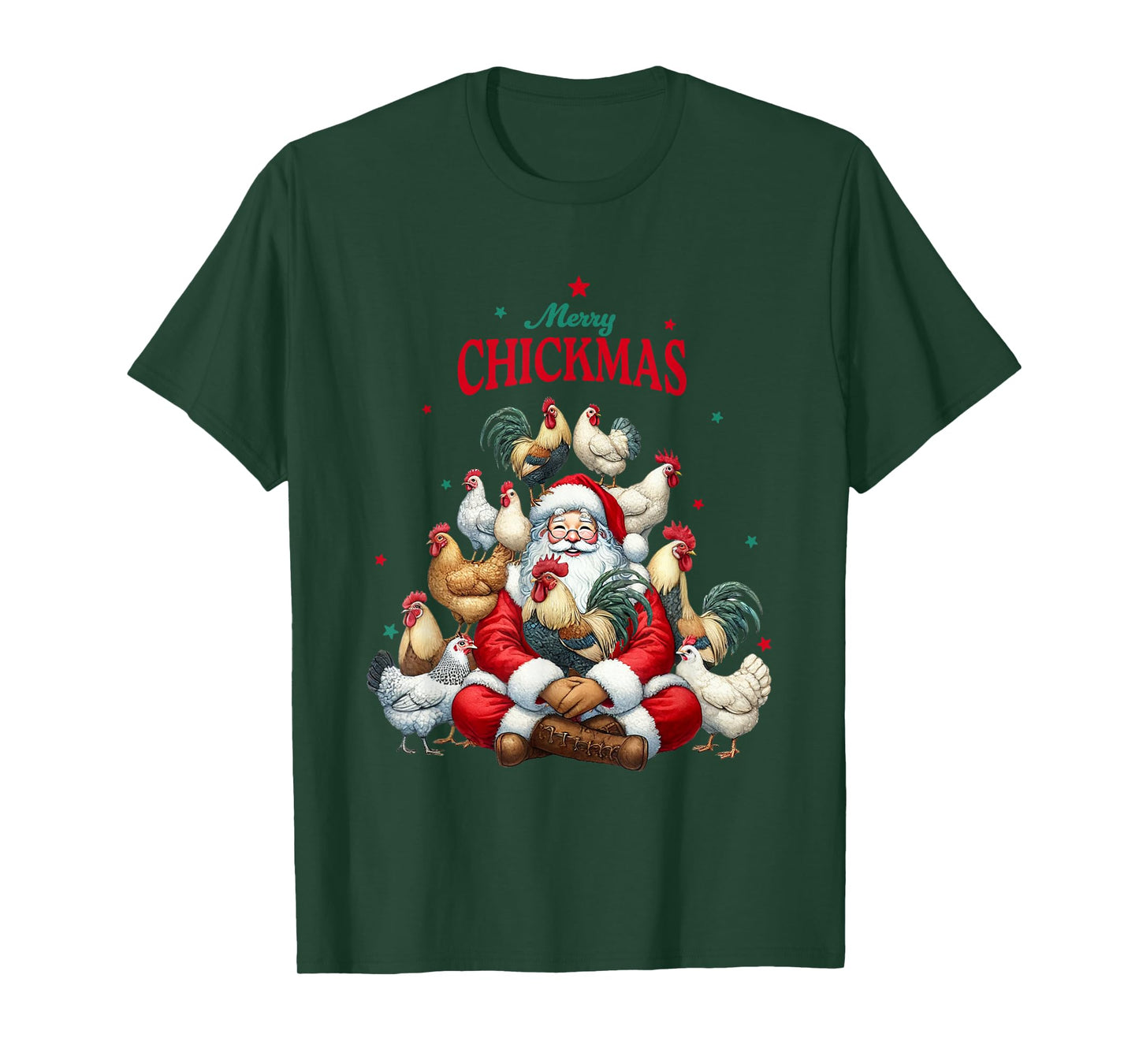 Funny Christmas Chicken Merry Chickmas T-Shirt