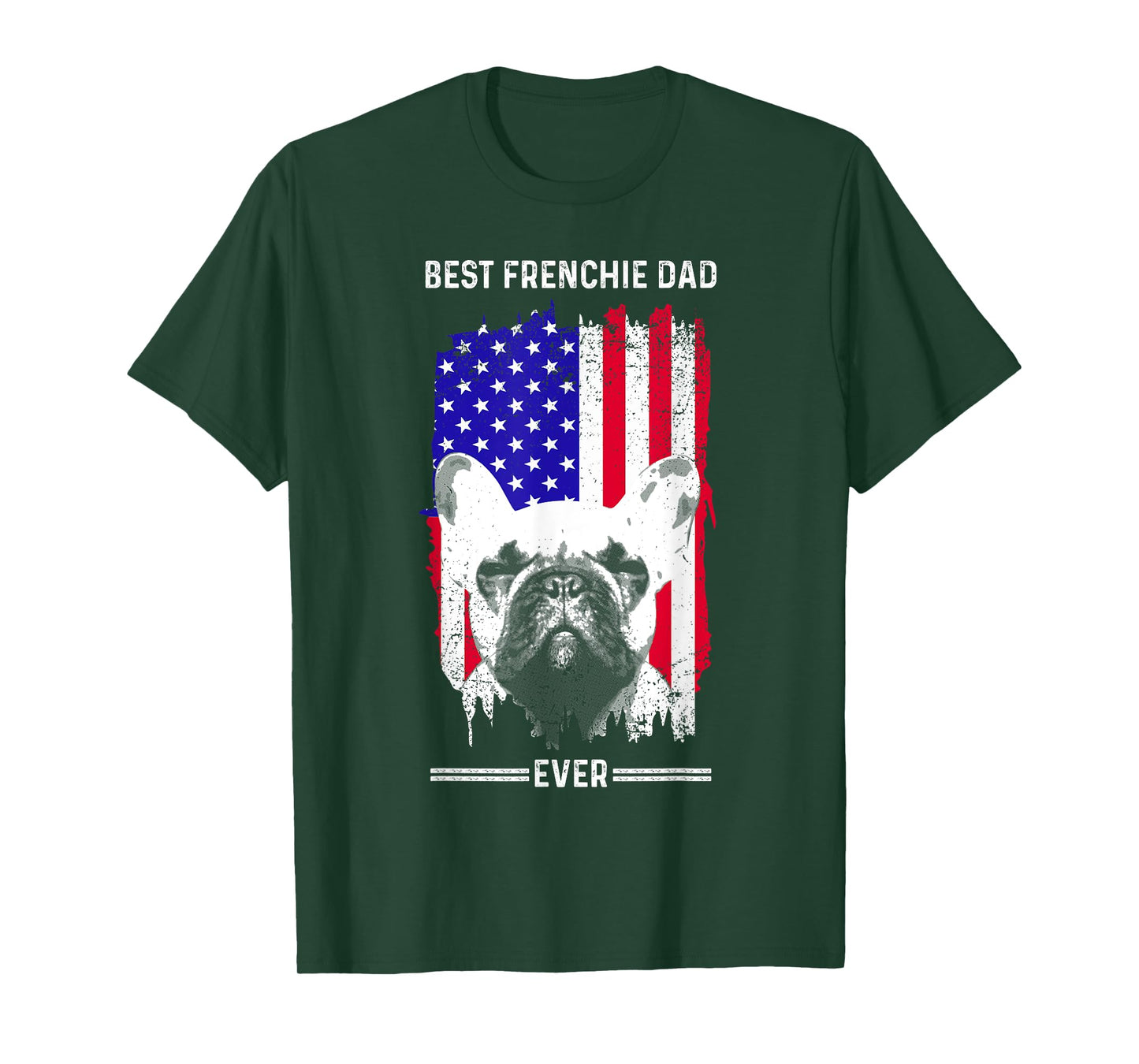 Funny French Bulldog Art For Men Dad Father Frenchie Bulldog T-Shirt