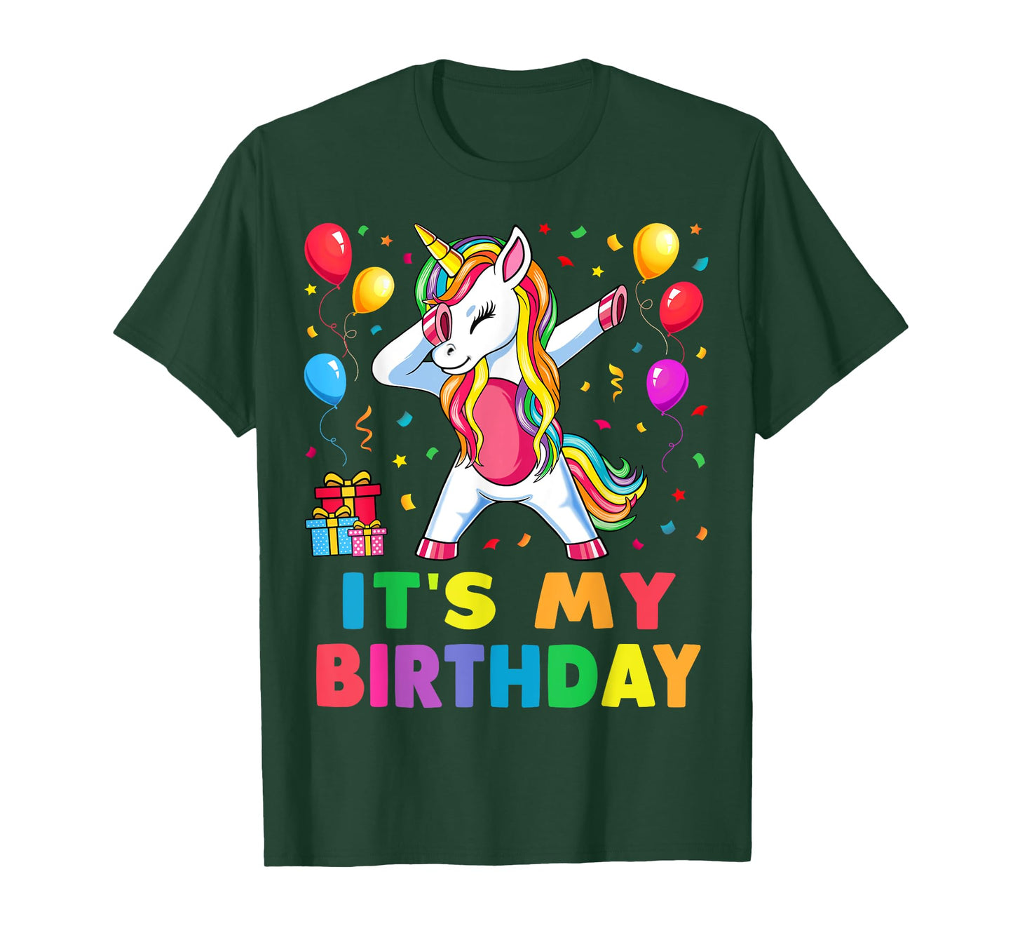 It's My Birthday for Girls Unicorn Dabbing Party Gift T-Shirt