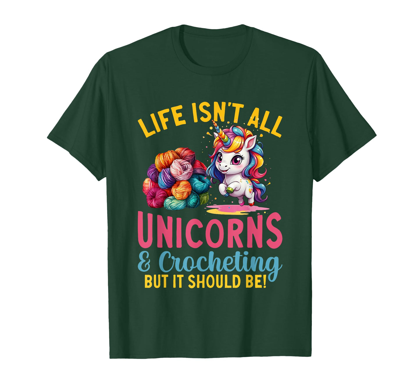 Crocheting Unicorn Crocheter Crochet T-Shirt