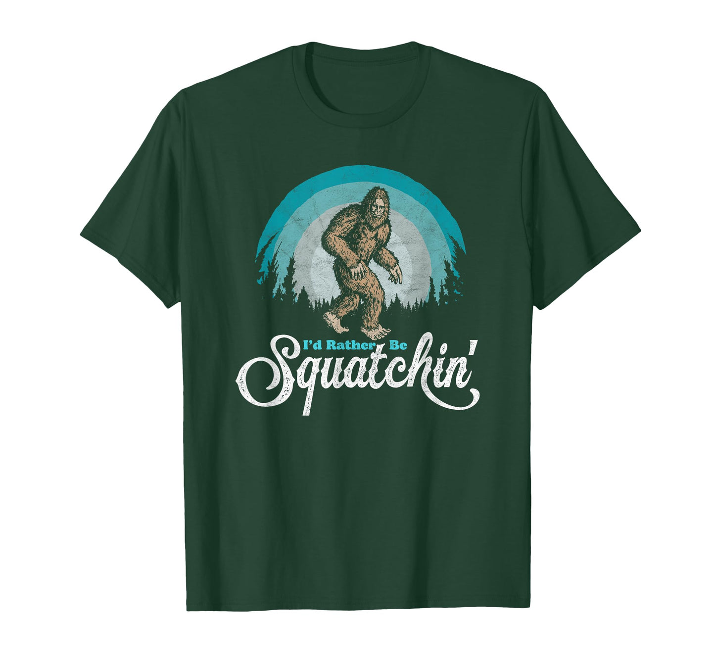 I'd Rather be Squatchin' Vintage Funny Bigfoot 80s Sasquatch T-Shirt