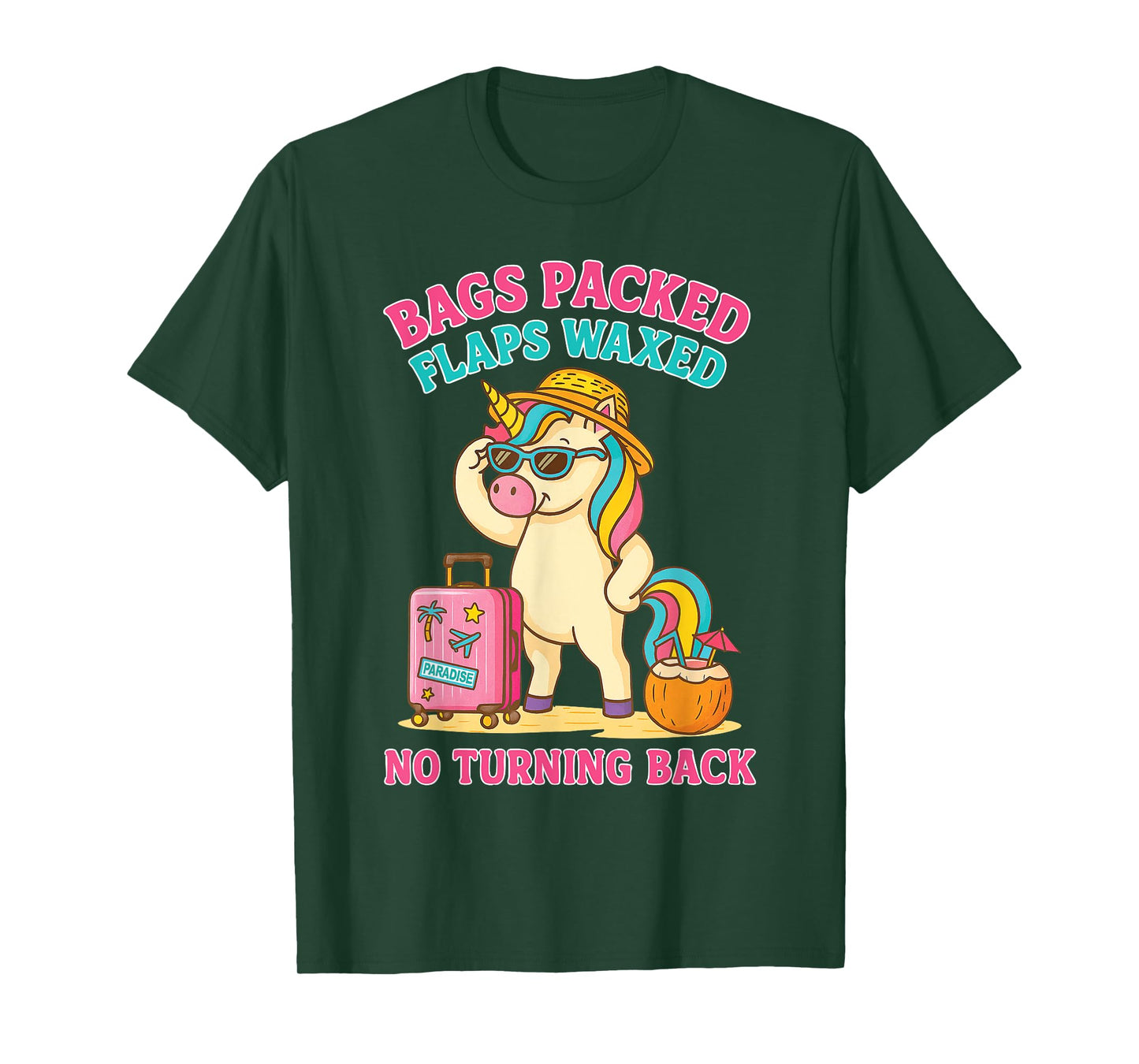 Bags Packed Flaps Waxed Funny Trip Travel Girls Vacation T-Shirt