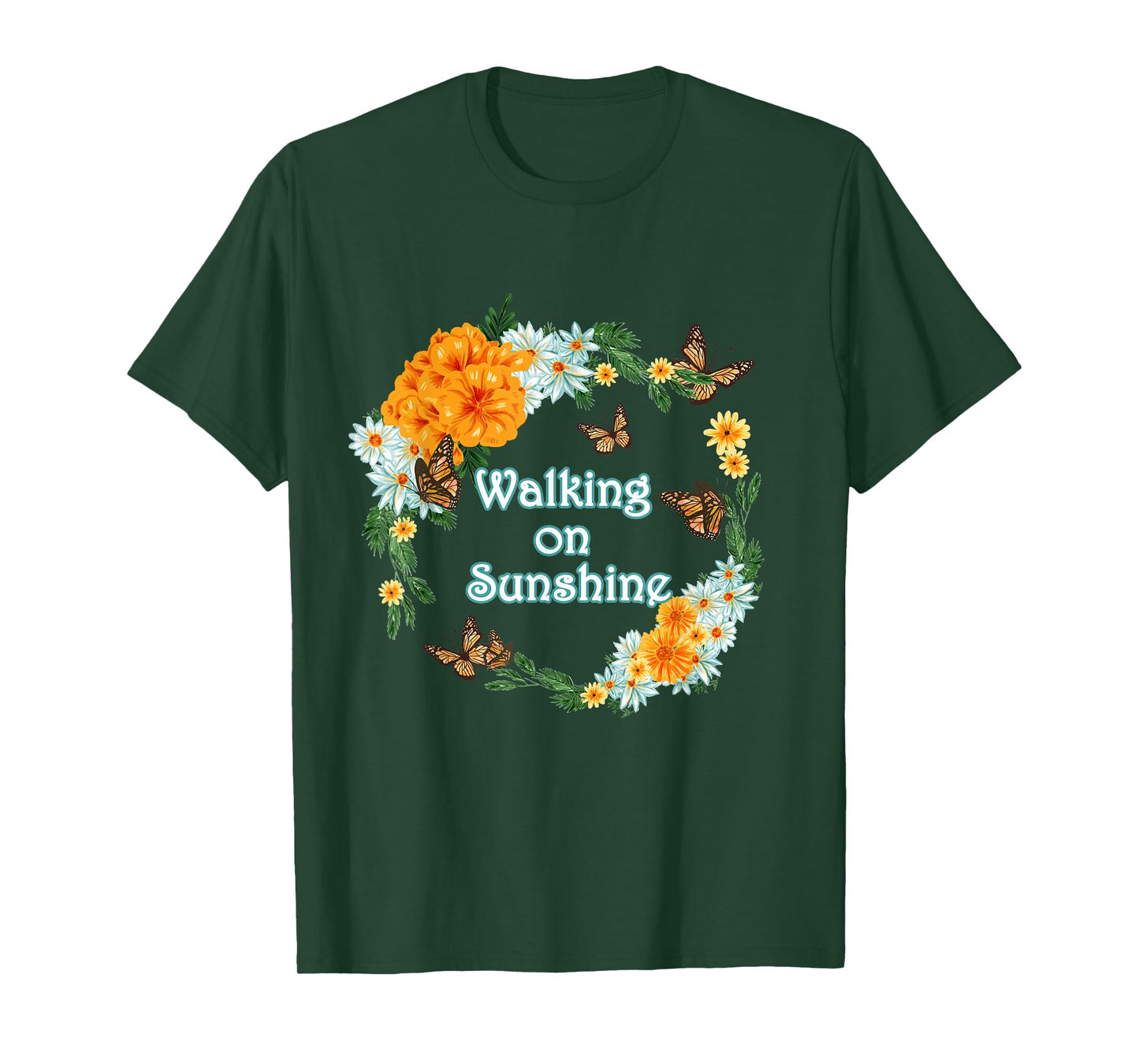Walking on Sunshine Monarch Butterfly Vintage Summer Tshirt Men Women Girls Kids T-Shirt