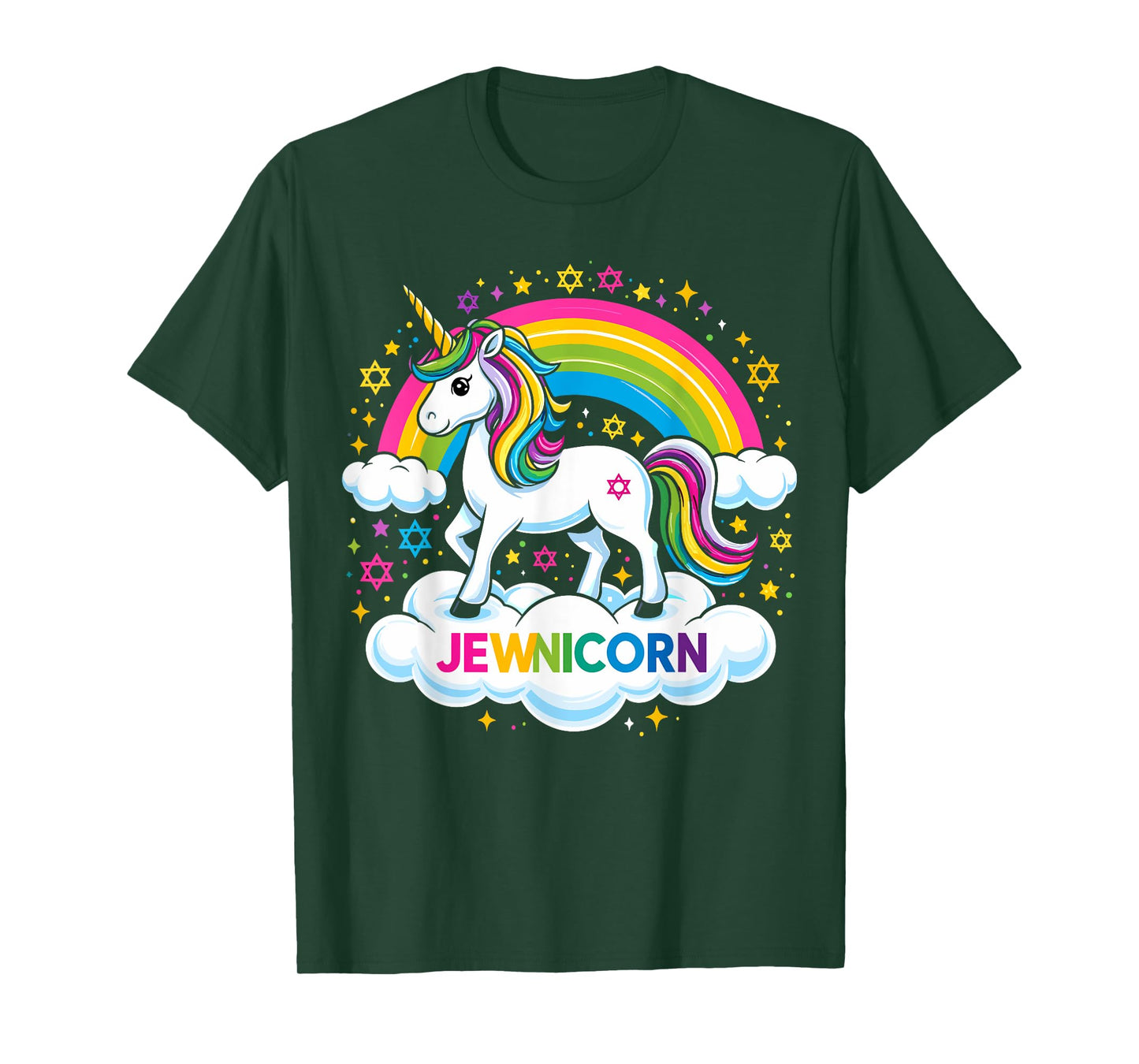 Hanukkah Jewnicorn Funny Jewish Unicorn T-Shirt