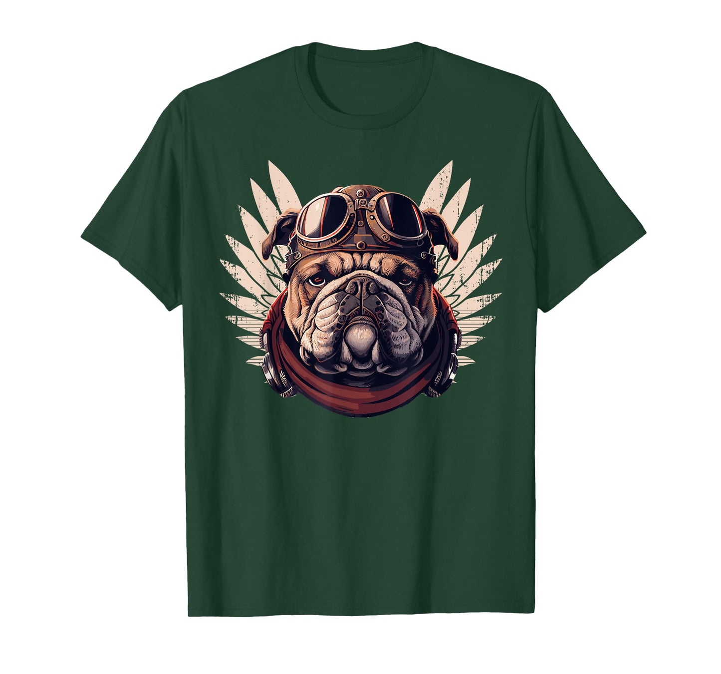 English Bulldog Biker Helmet Motorcycle Aesthetic T-Shirt for Men Women Girls Kids