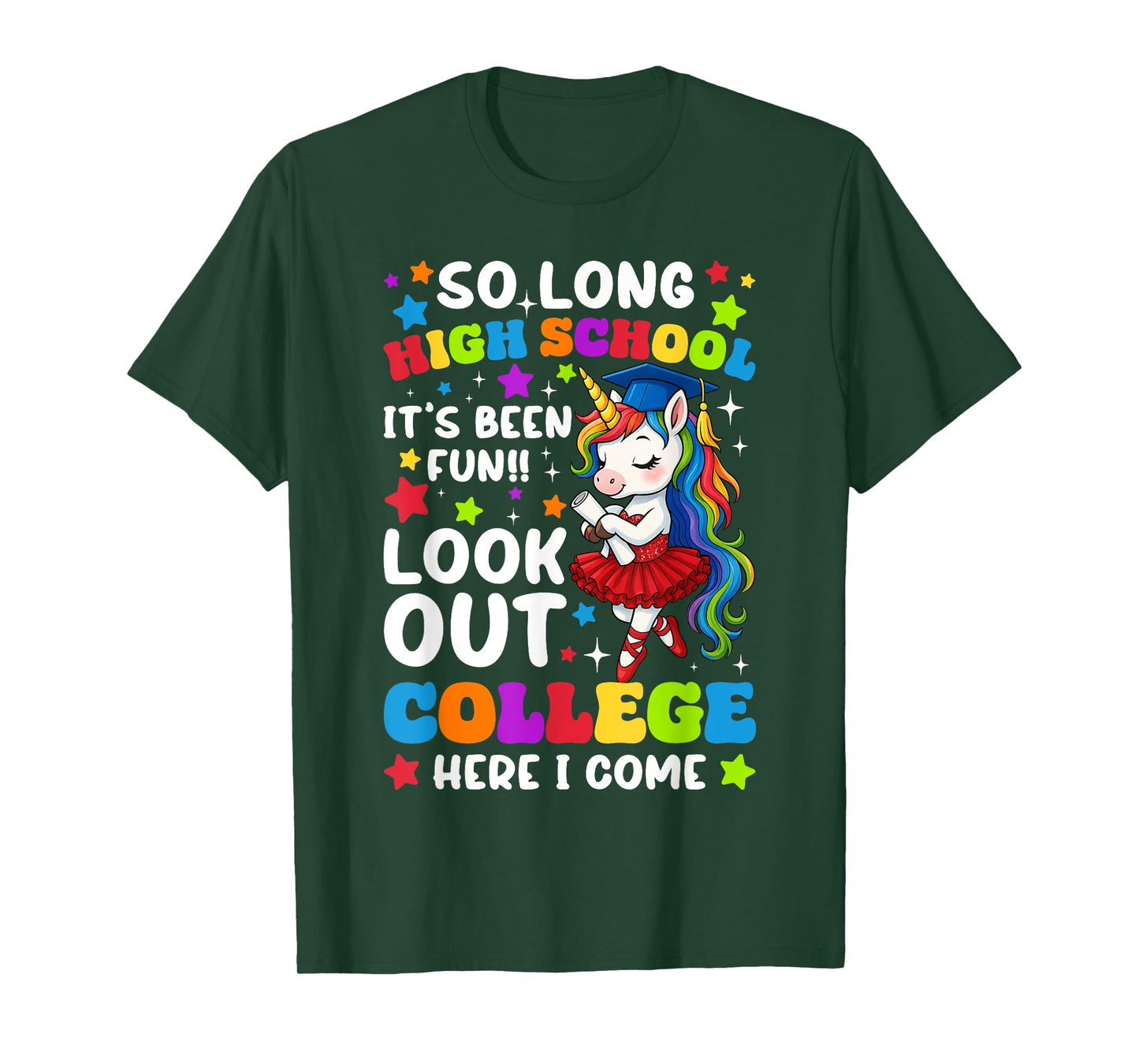 So Long High School It's Been Fun College Here I Come T-Shirt