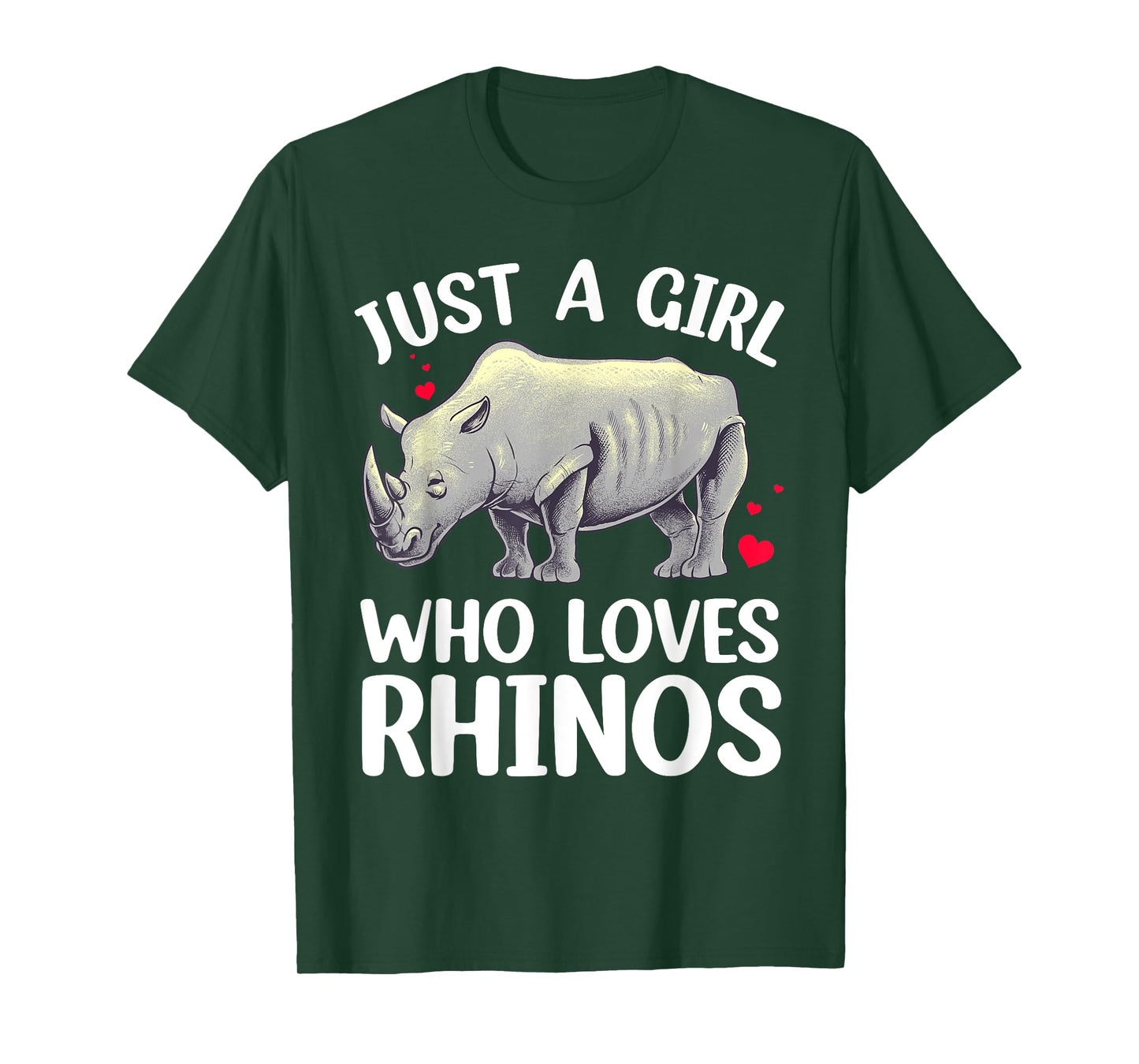 Cool Rhino Art For Women Girls Zoo Rhinoceros Chubby Unicorn T-Shirt