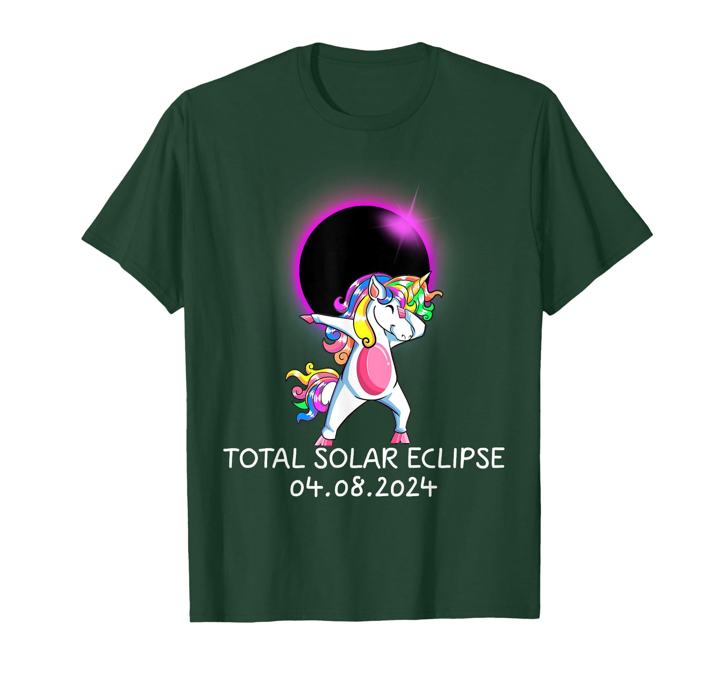 Dabbing Unicorn USA Total Solar Eclipse April 8, 2024 T-Shirt