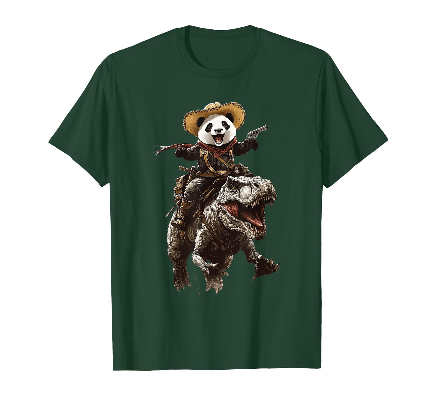 Panda T Rex Cowboy T-Shirt