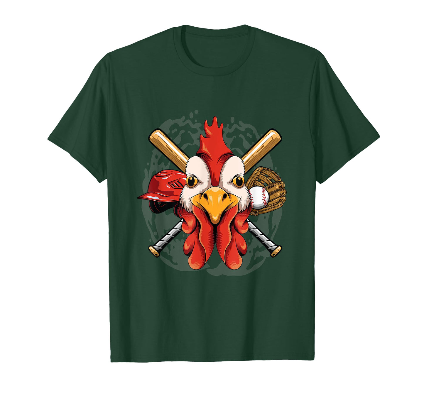 Baseball Player Chicken Pitcher Catcher Baseball Coach Farm T-Shirt