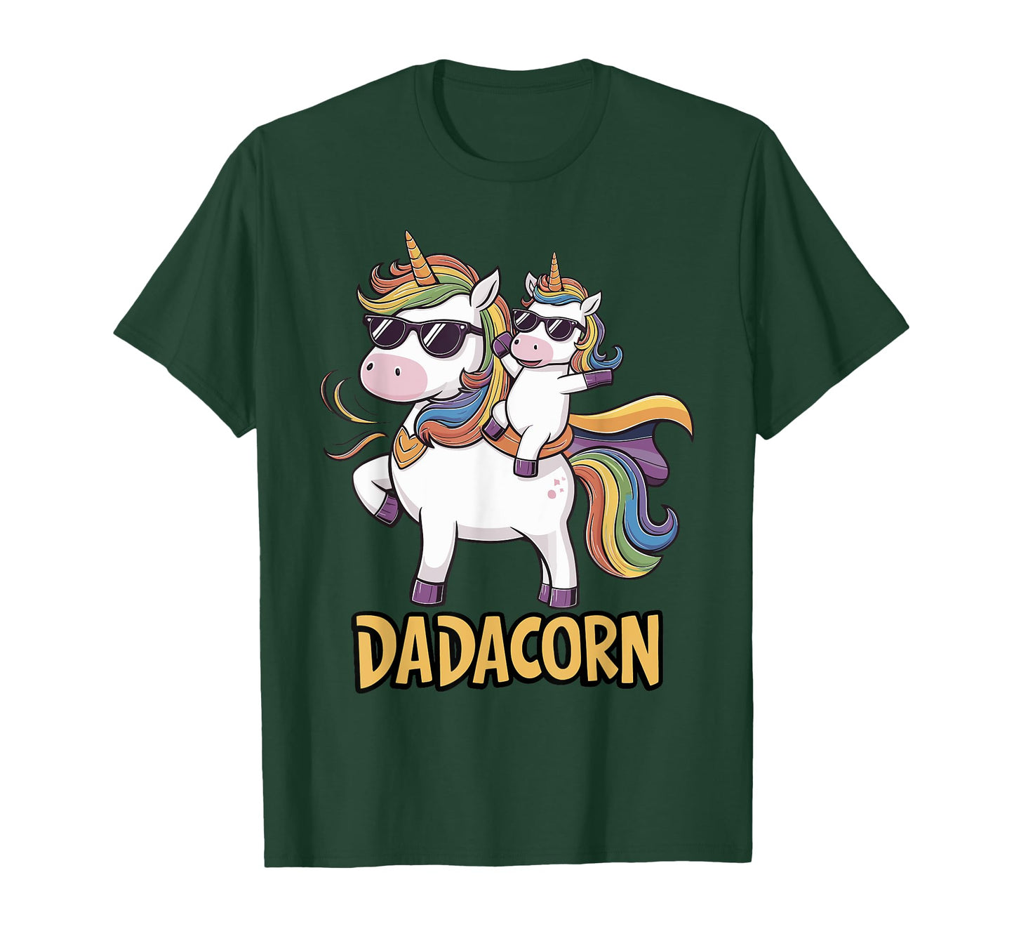 Dadacorn Unicorn Dad and Kid - Best Father's Day Funny T-Shirt