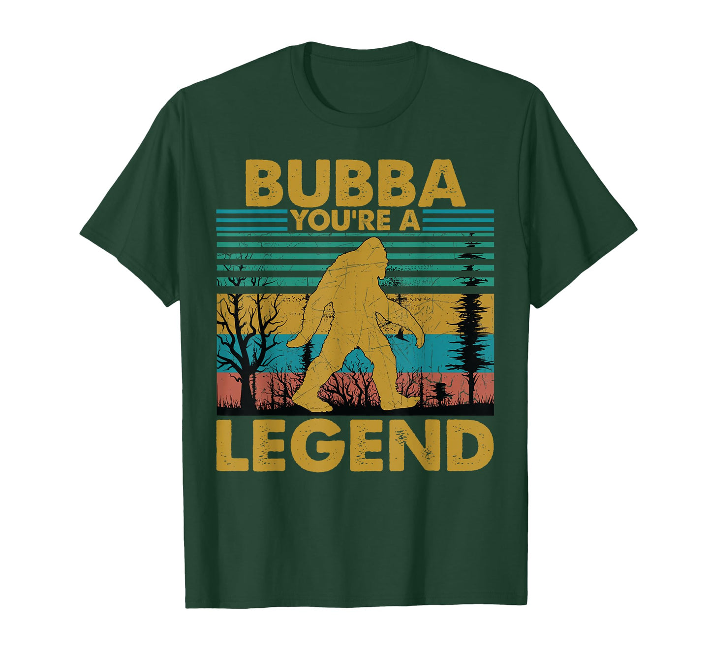 Bubba You're A Legend Retro Vintage Bigfoot Grandpa T-Shirt