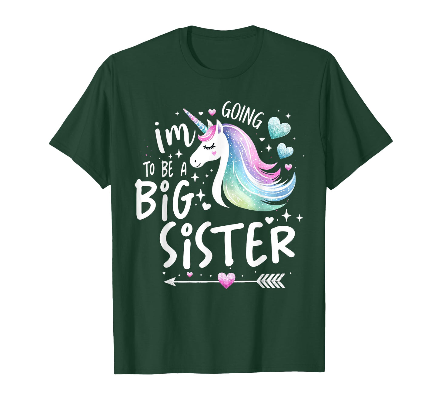 Best Sibling Baby Shower Big Sister Shirts for Girls Unicorn T-Shirt